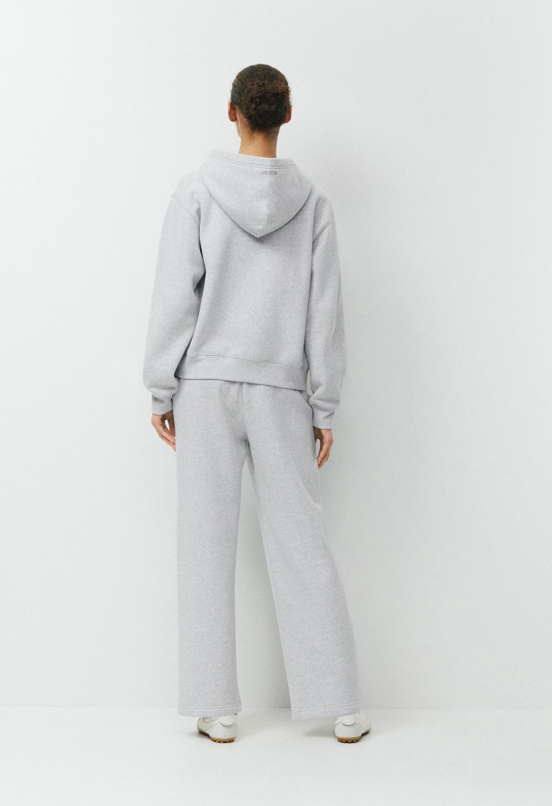 Cozy Sweatfleece Boyfriend Wide Sweatpant - HEATHER CHROME