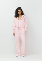Cozy Sweatfleece Boyfriend Wide Sweatpant - MAGNOLIA