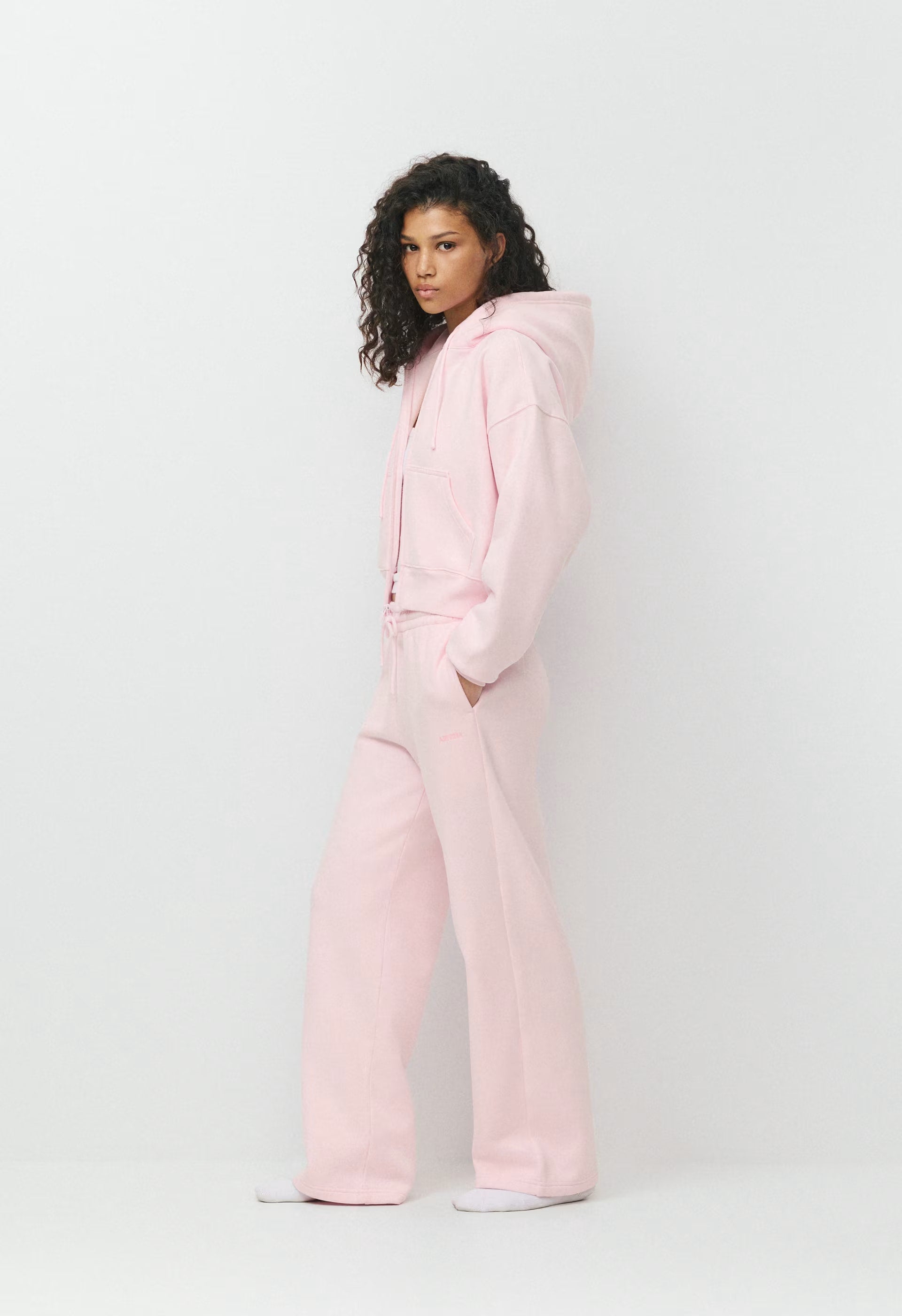 Cozy Sweatfleece Boyfriend Wide Sweatpant - MAGNOLIA