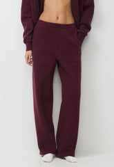 Cozy Sweatfleece Boyfriend Barrel Sweatpant - GALA PLUM