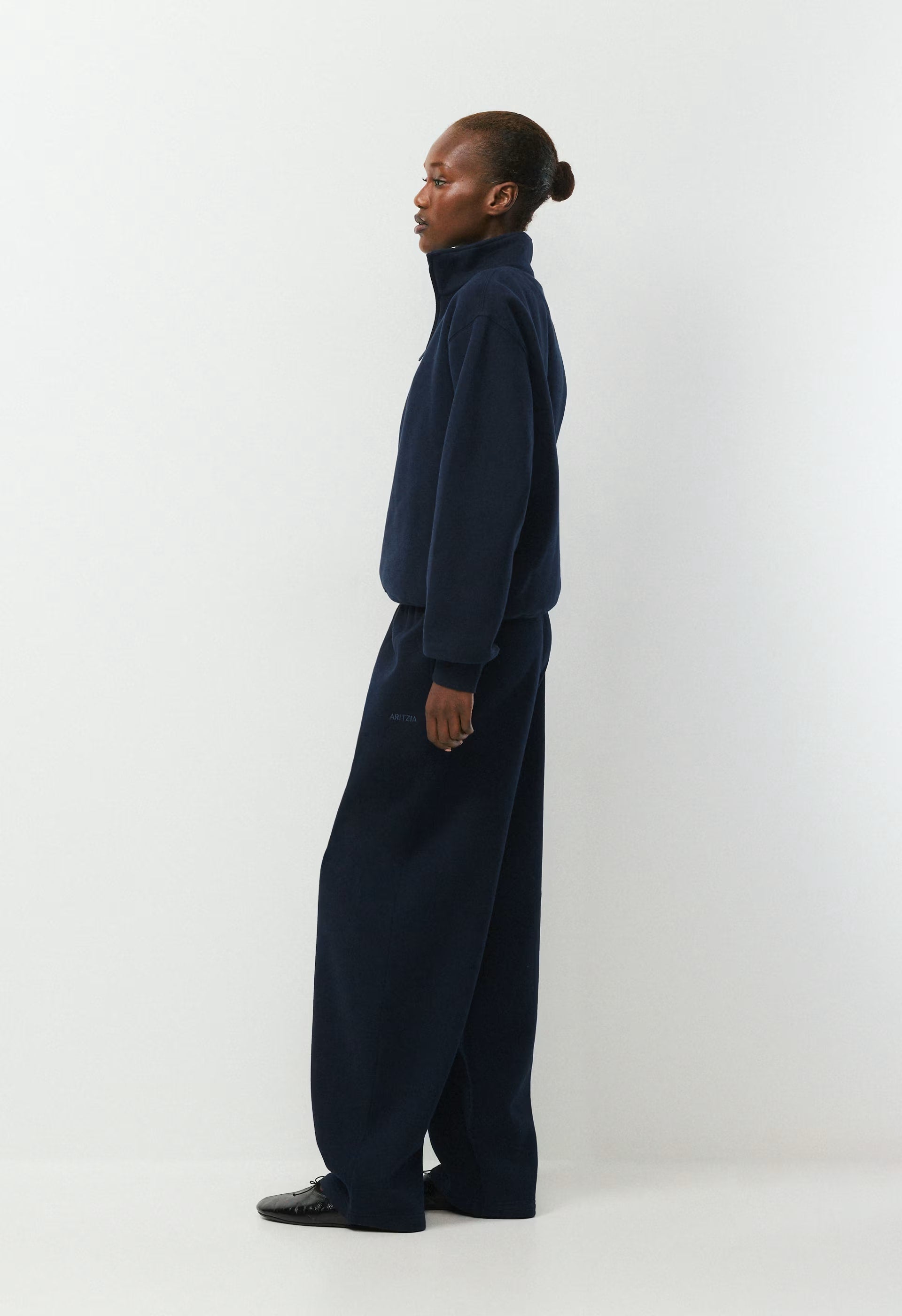 Cozy Sweatfleece Boyfriend Barrel Sweatpant - ADMIRAL NAVY