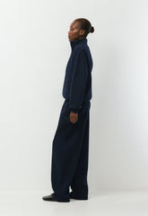 Cozy Sweatfleece Boyfriend Barrel Sweatpant - ADMIRAL NAVY