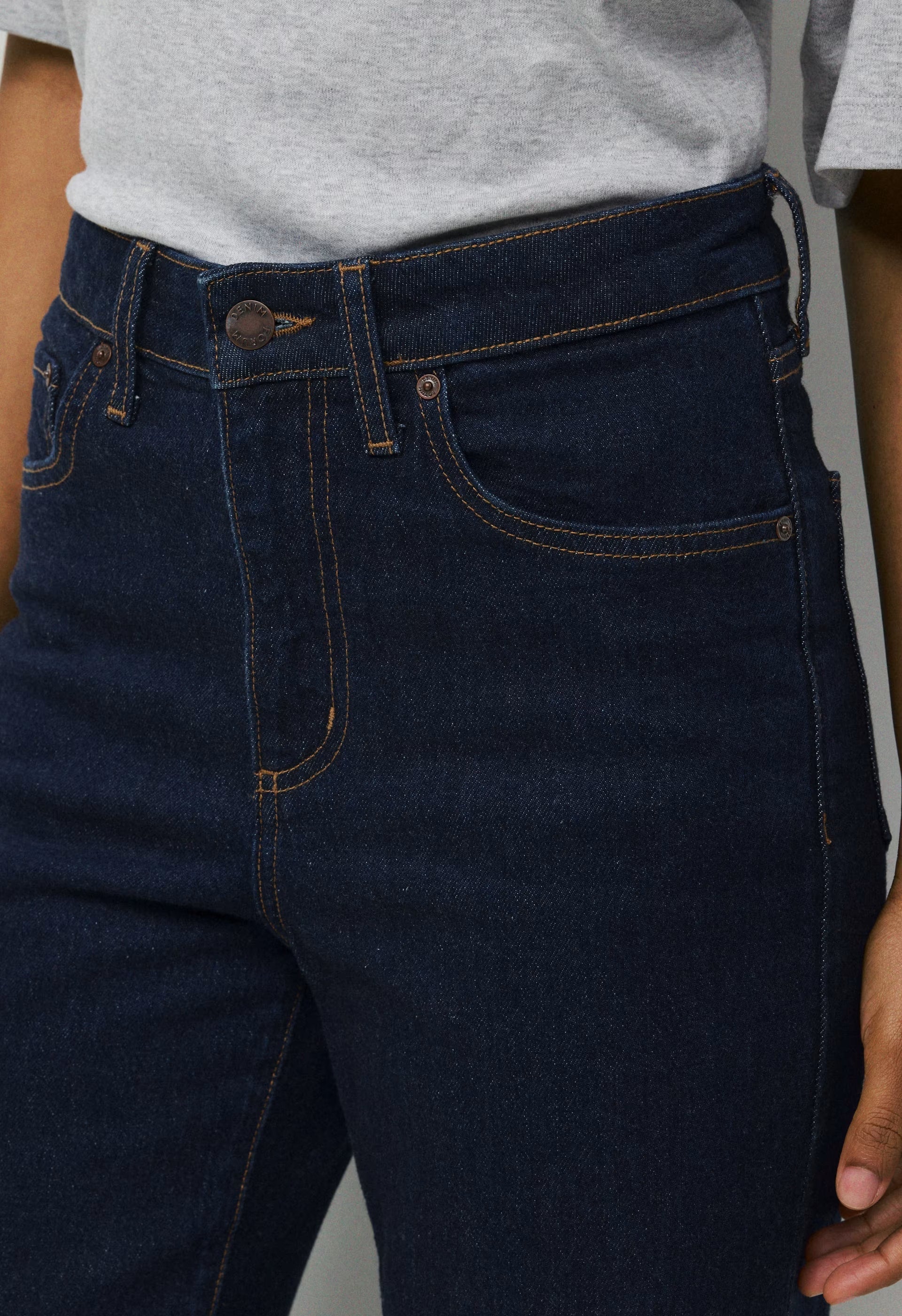 Denim Forum Remy Hi-Rise Wide Jean - NO-STRESS DARK BLUE