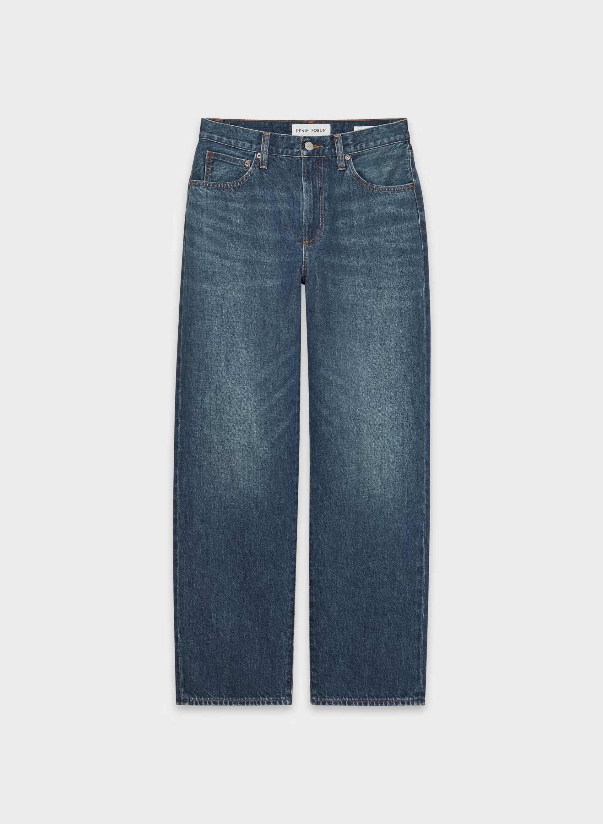 Denim Forum The '90s Marlo Hi-Rise Baggy Jean - BE ABOUT DARK BLEU