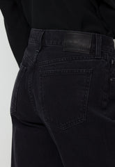 Denim Forum The Farrah Lo-Rise Wide Jean - BLACK EYELINER