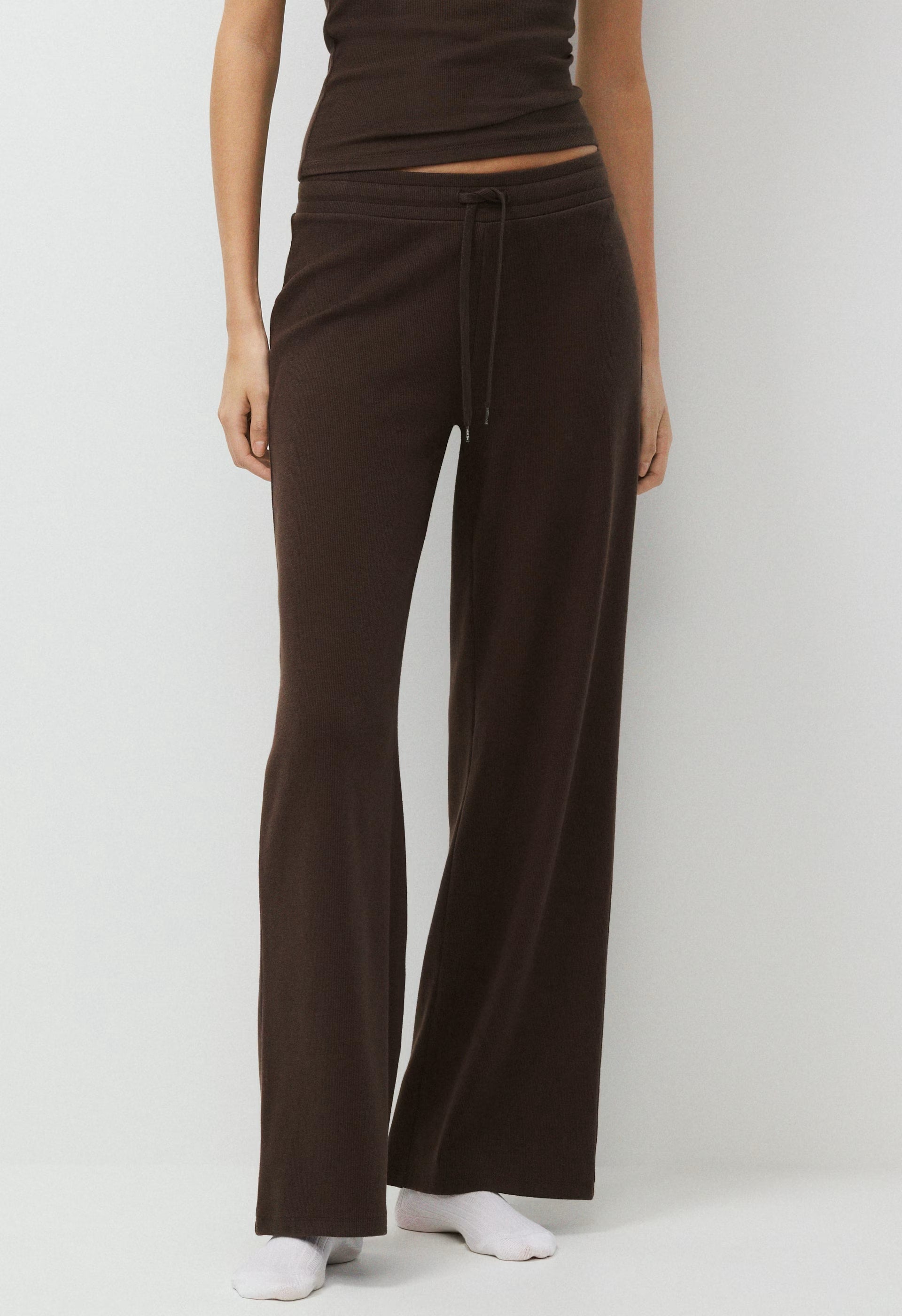 HomeStretch™ Rib Kickback Pant - RICH MOCHA BROWN