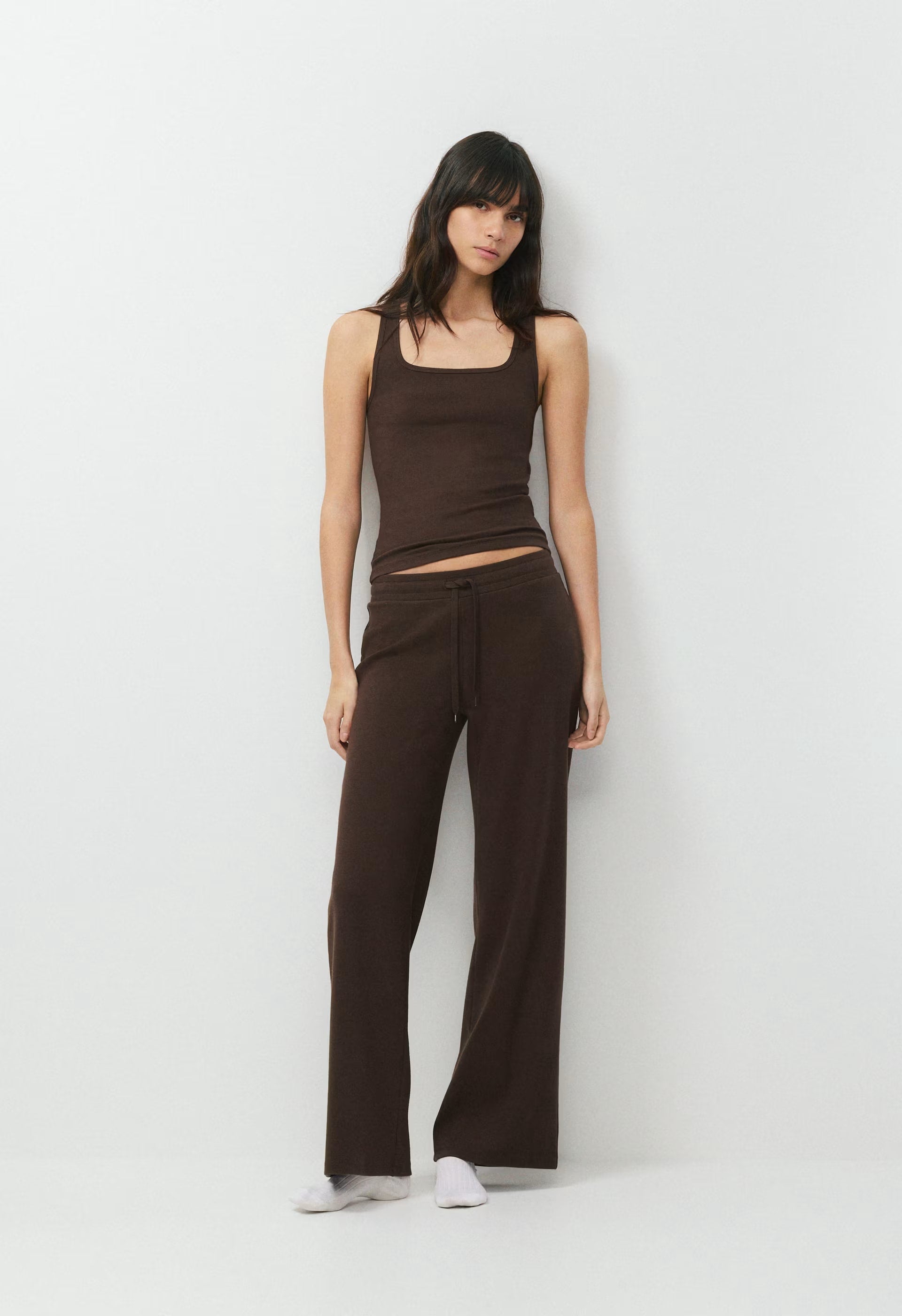HomeStretch™ Rib Kickback Pant - RICH MOCHA BROWN