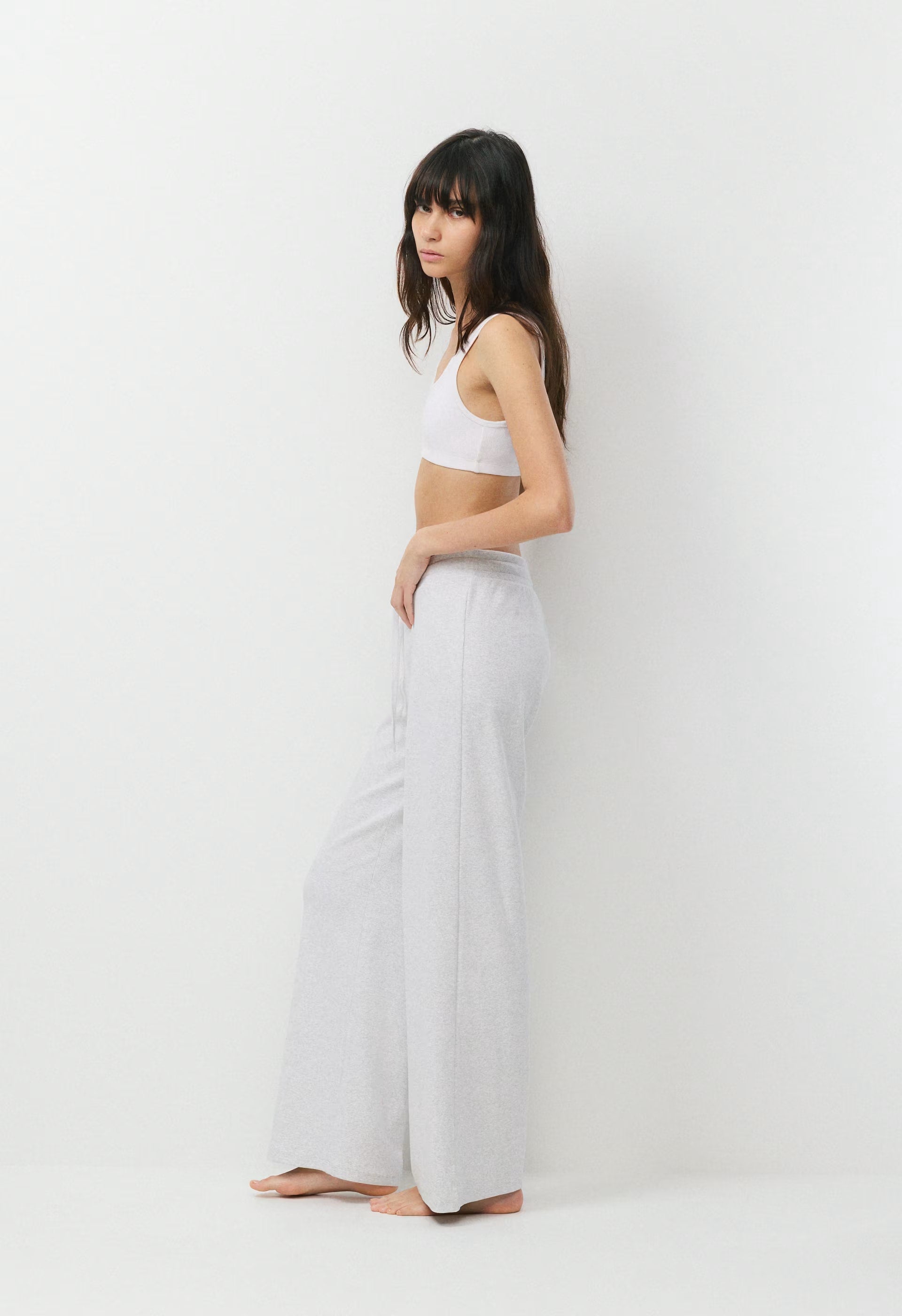 HomeStretch™ Rib Kickback Pant - HEATHER CHROME