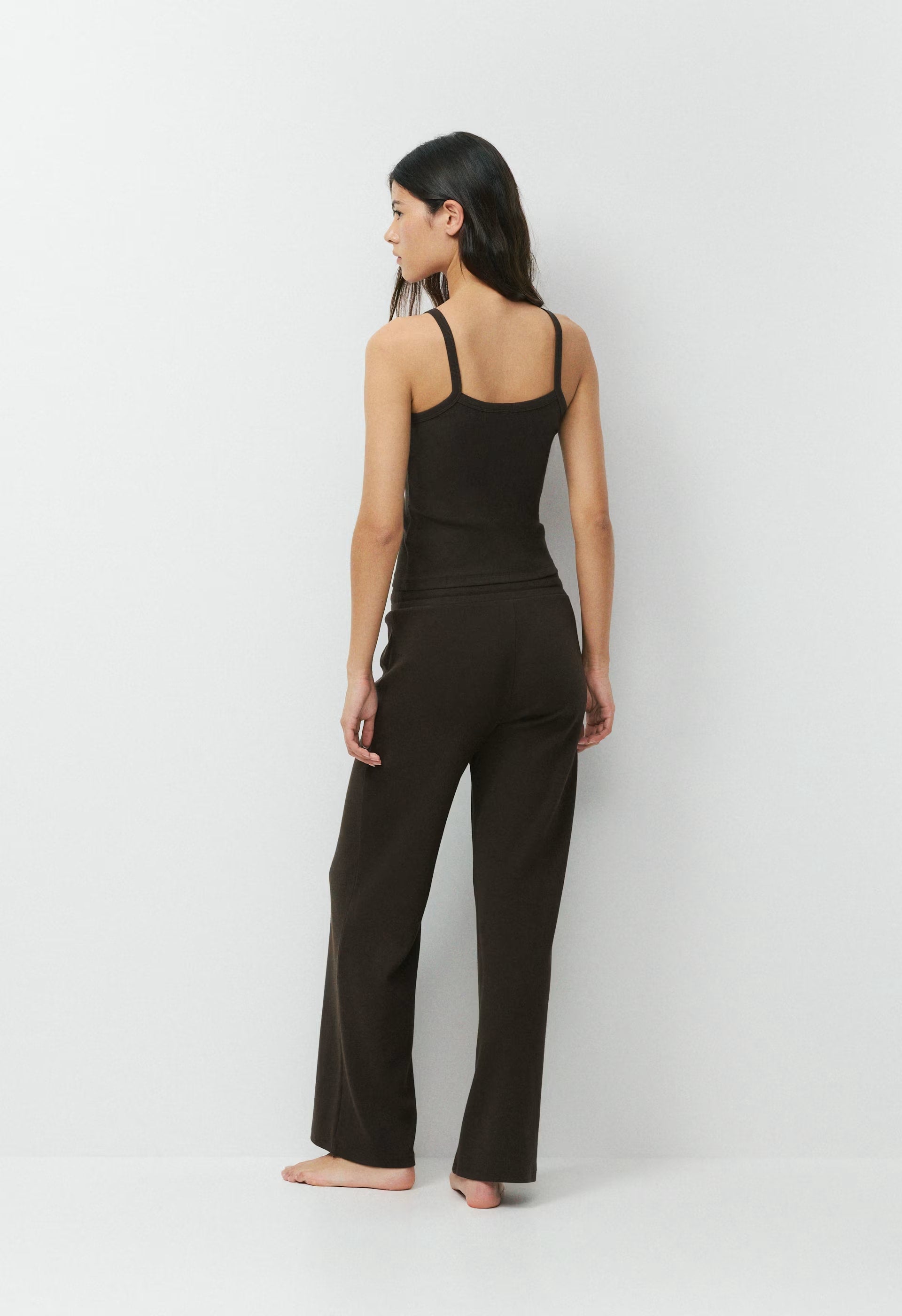 HomeStretch™ Rib Kickback Pant - CACAO NIB BROWN