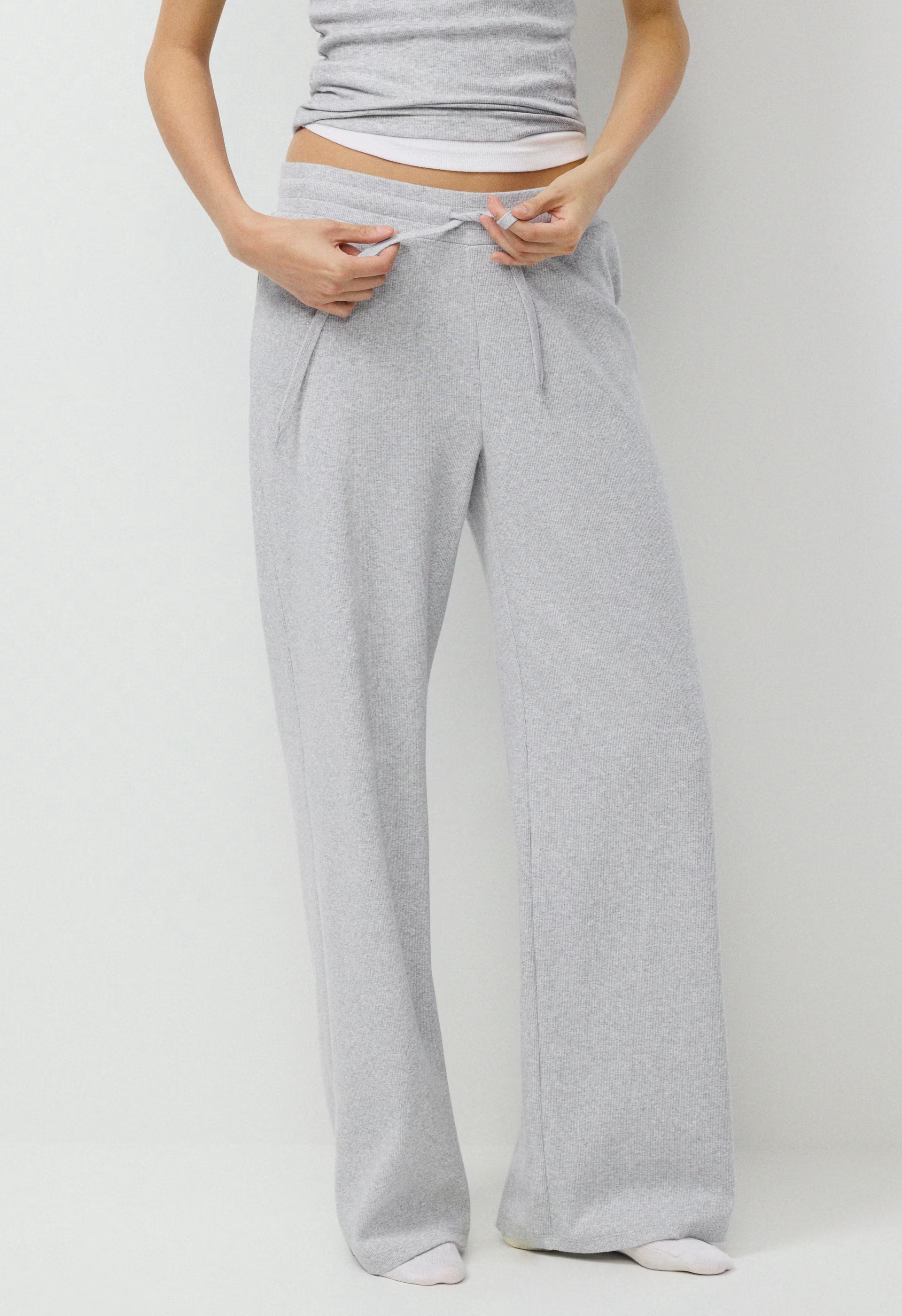 HomeStretch™ Rib Kickback Pant - HEATHER CHROME