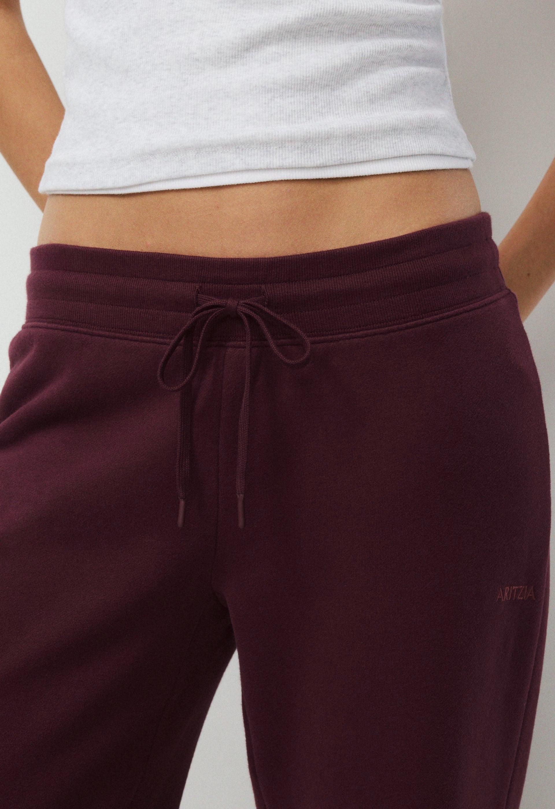 Cozy Sweatfleece Perfect Banded Sweatpant - GALA PLUM