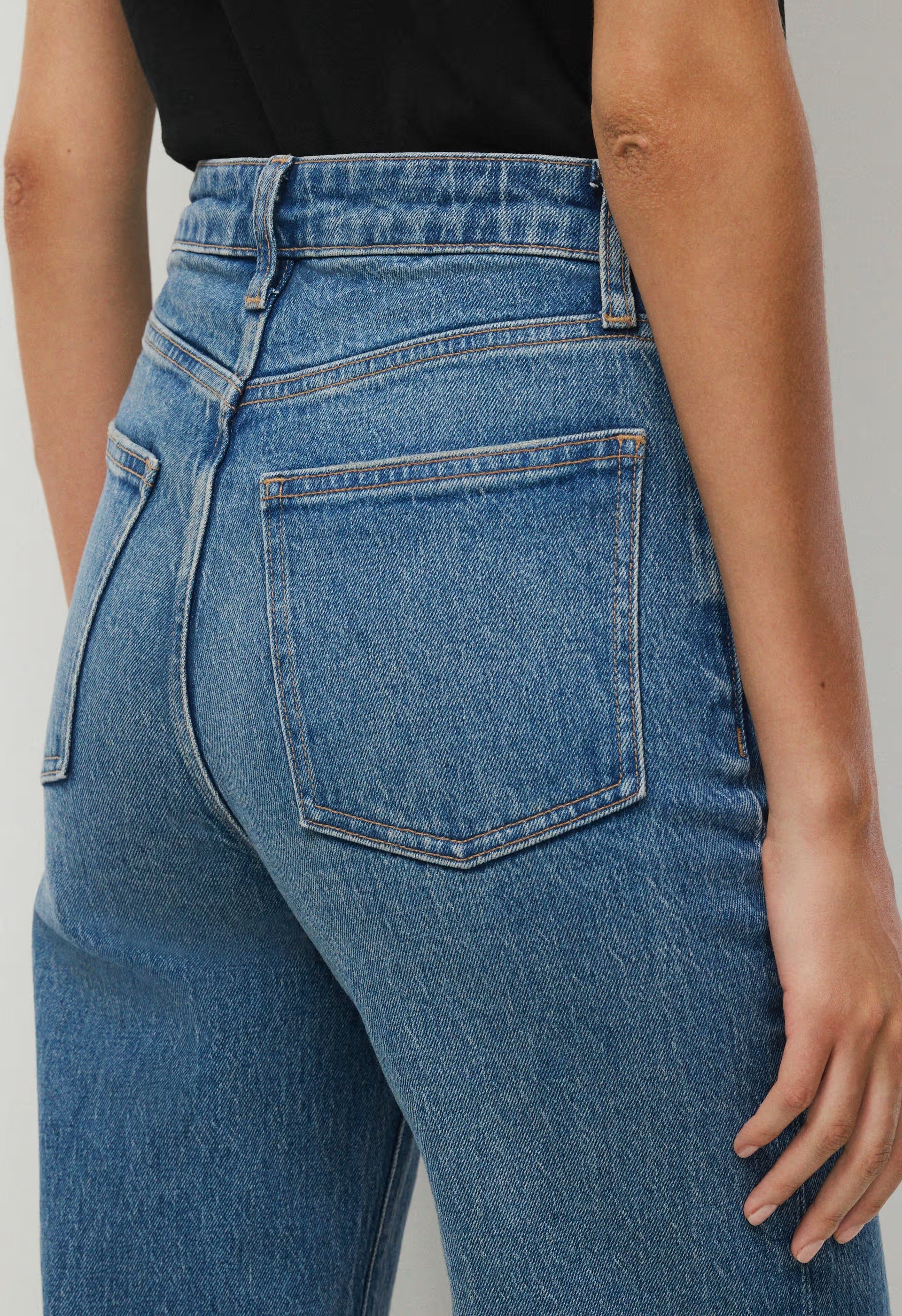 Denim Forum Remy Hi-Rise Wide Jean - VINTAGE MEDIUM BLUE