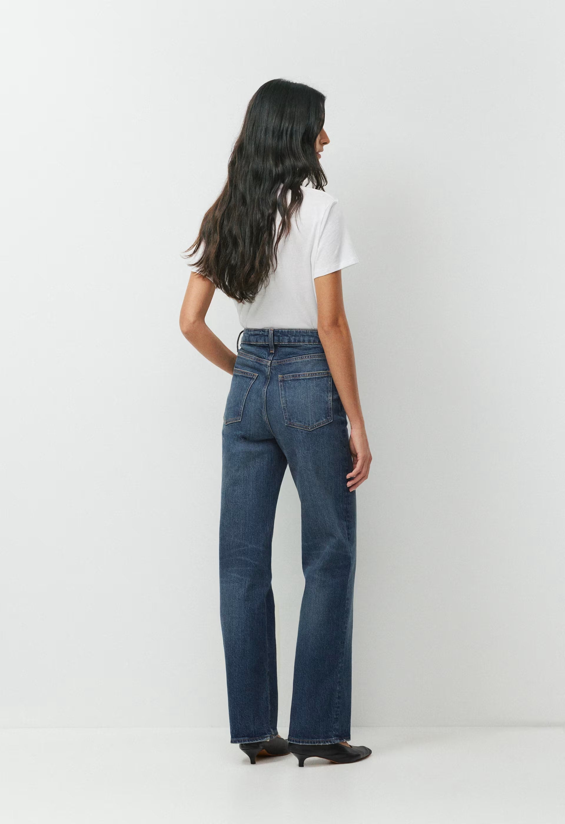 Denim Forum Remy Hi-Rise Wide Jean - VINTAGE DARK BLUE