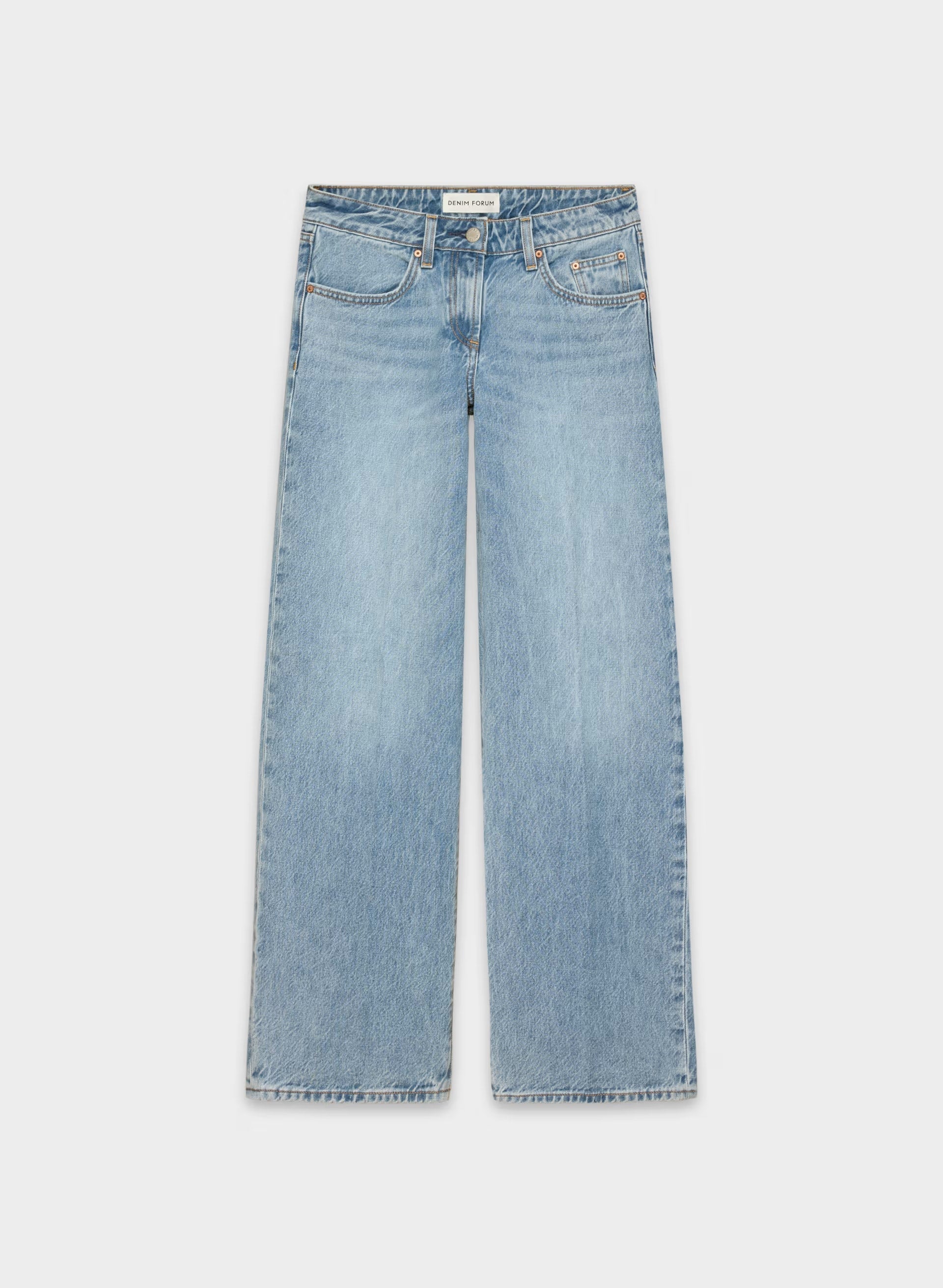 Denim Forum The ‘90s Relaxed Ultra Lo-Rise Wide Jean - 7 YRS BLEU TABOO
