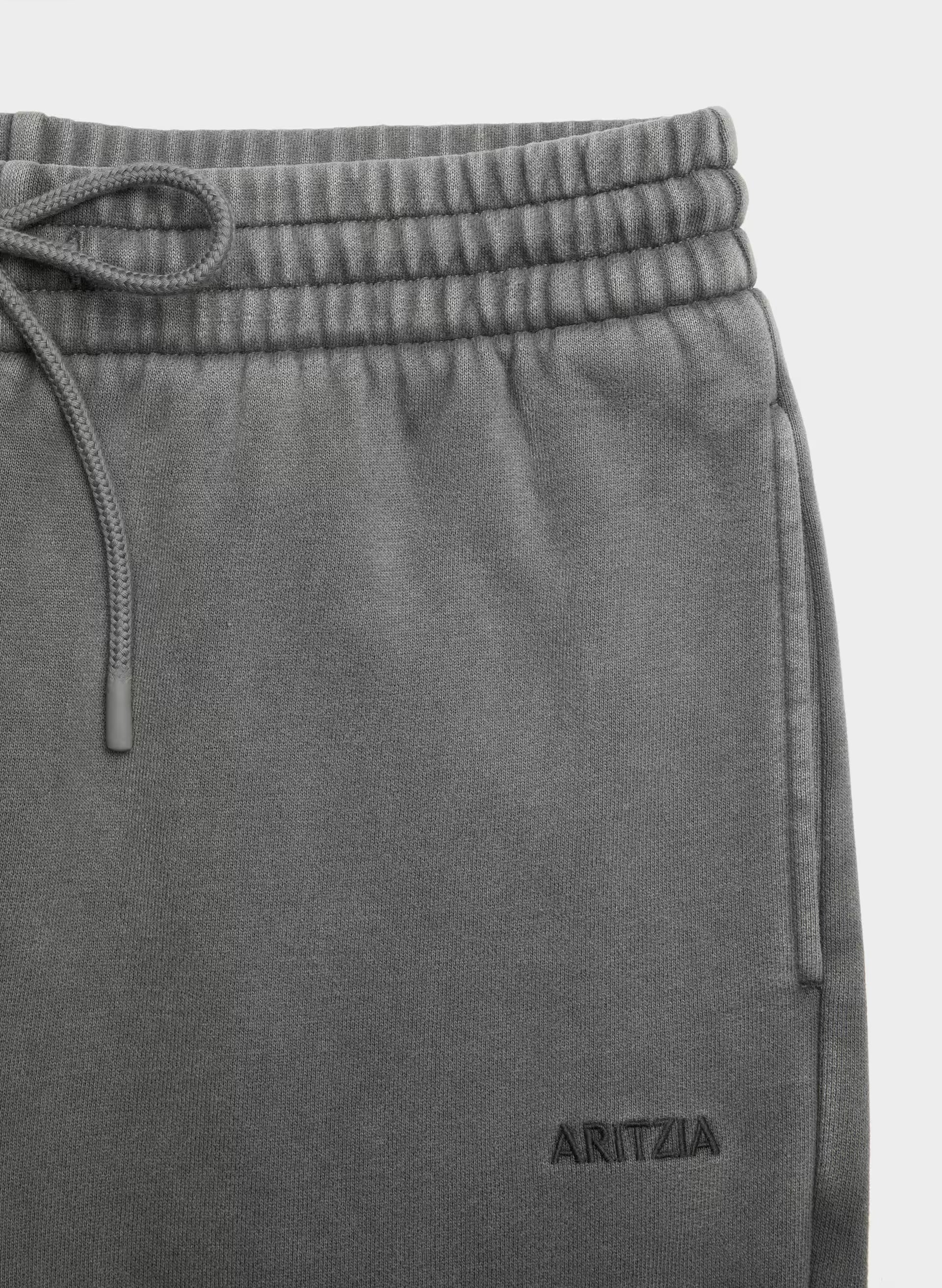 Cozy Sweatfleece Boyfriend Wide Sweatpant - LIVED-IN DARK GREY