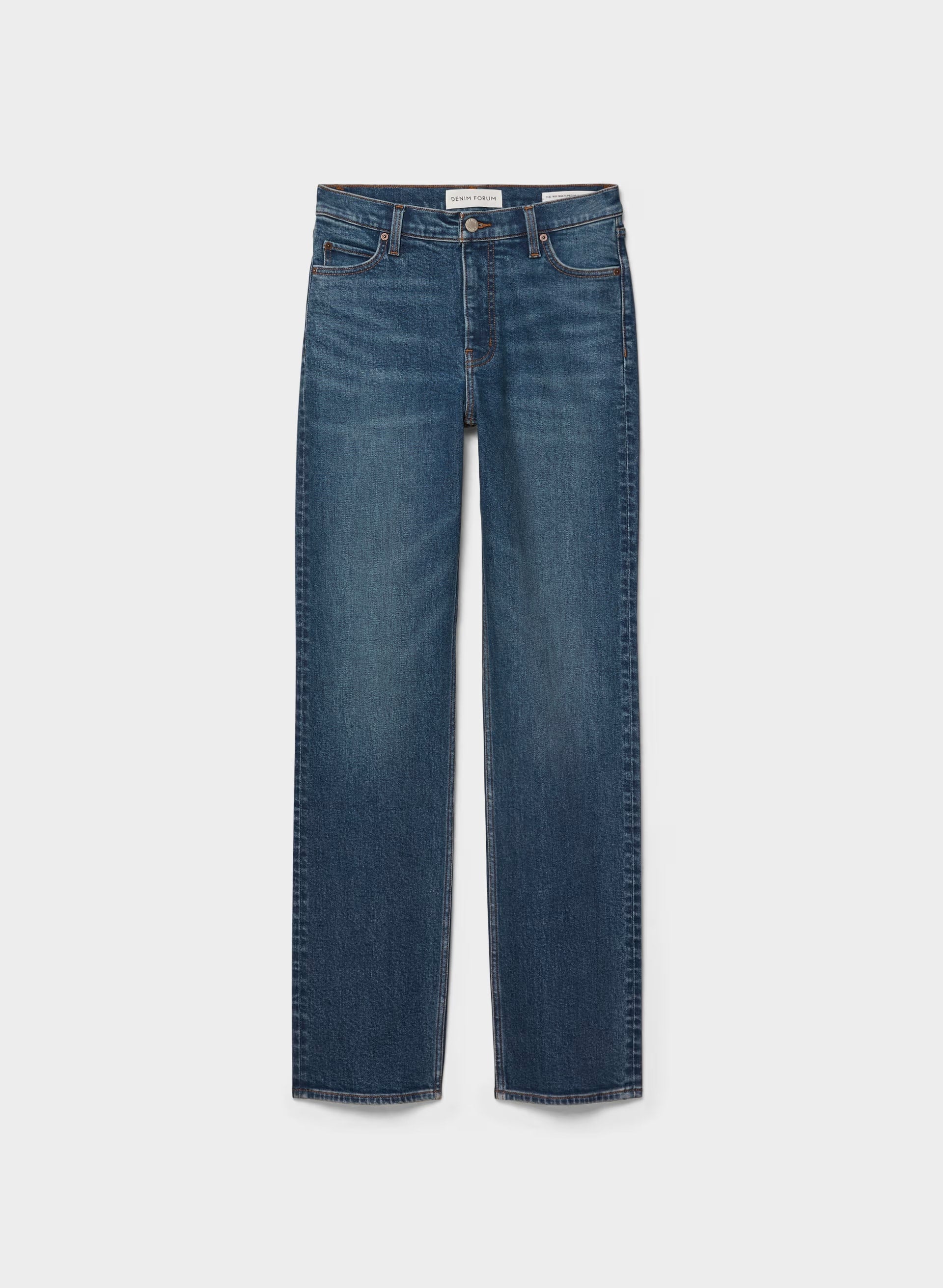 Denim Forum The ‘90s Snatched Hi-Rise Straight Jean - BE ABOUT DARK BLEU