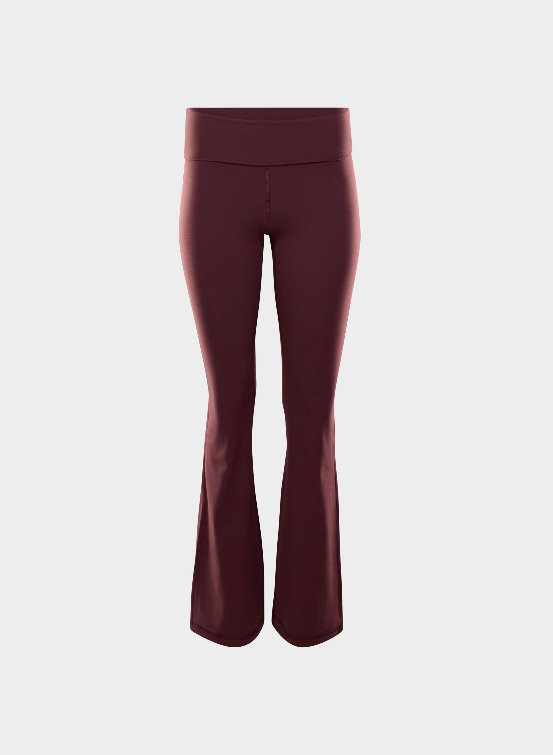 BUTTER Foldover Flare 32 Legging - GALA PLUM
