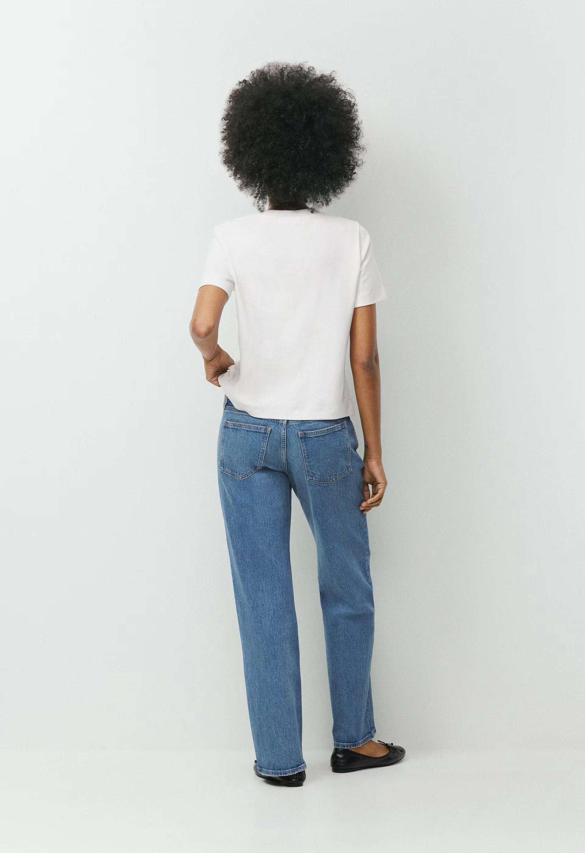 Denim Forum Salma Super Lo-Rise Straight Jean - VINTAGE MEDIUM BLUE