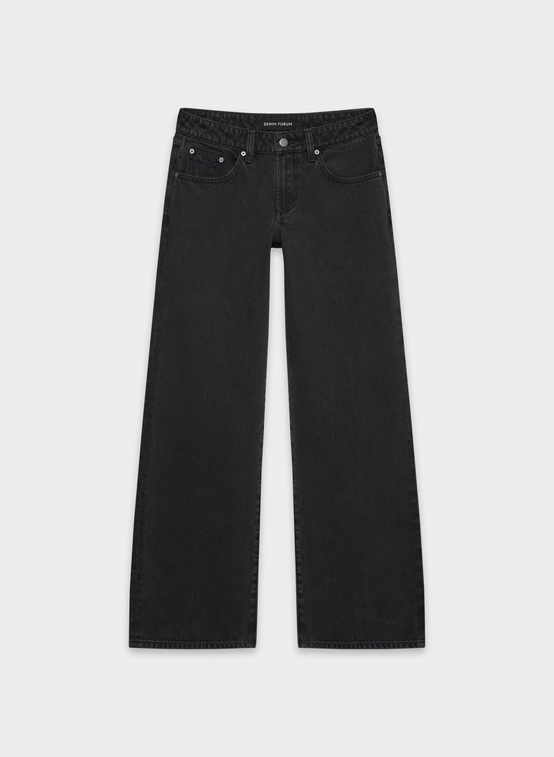 Denim Forum The ‘90s Relaxed Ultra Lo-Rise Wide Jean - BLACK EYELINER