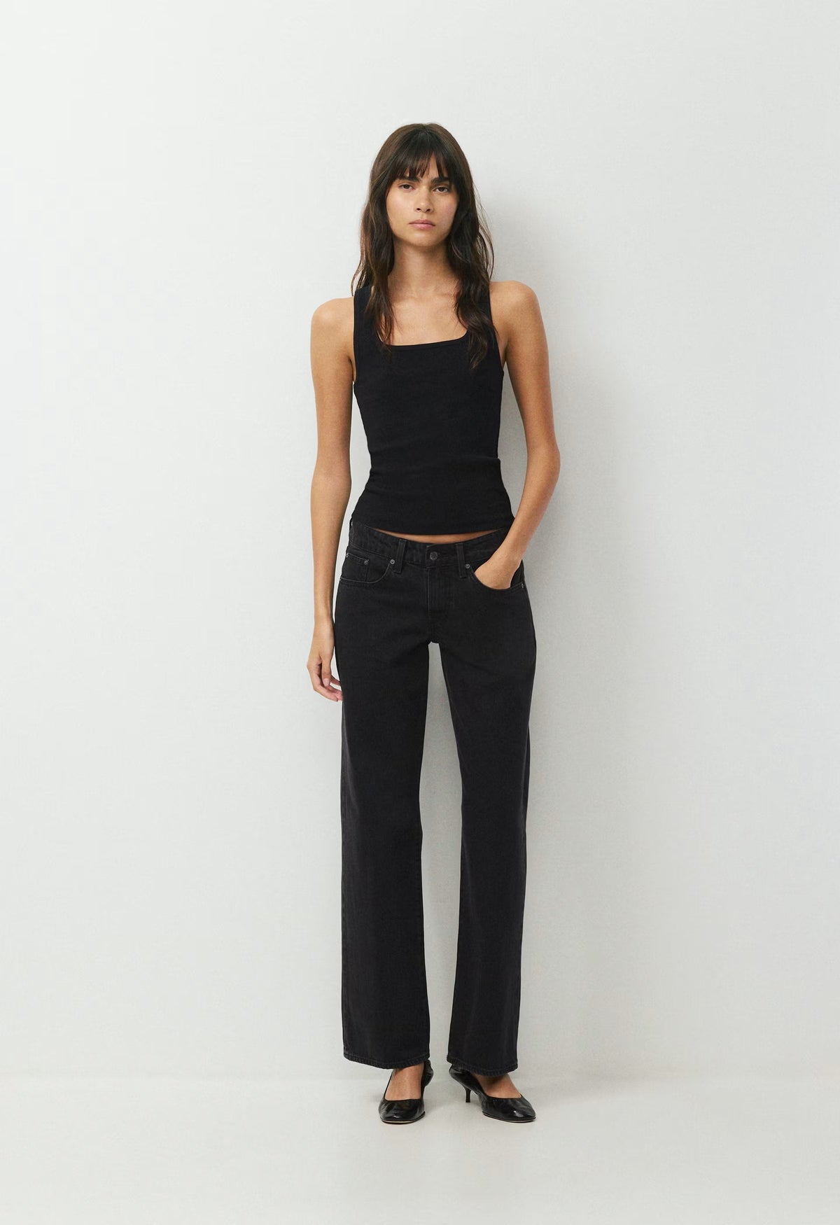 Denim Forum The ‘90s Relaxed Ultra Lo-Rise Wide Jean - BLACK EYELINER