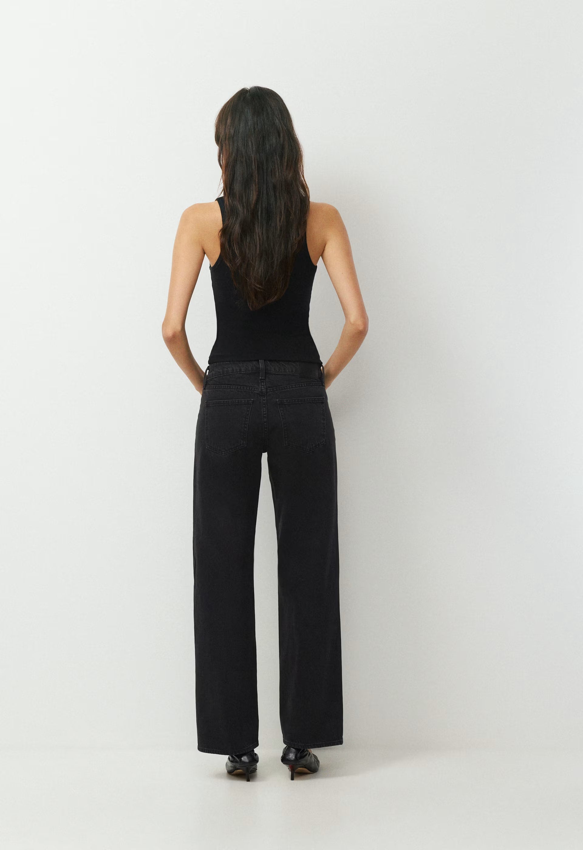Denim Forum The ‘90s Relaxed Ultra Lo-Rise Wide Jean - BLACK EYELINER