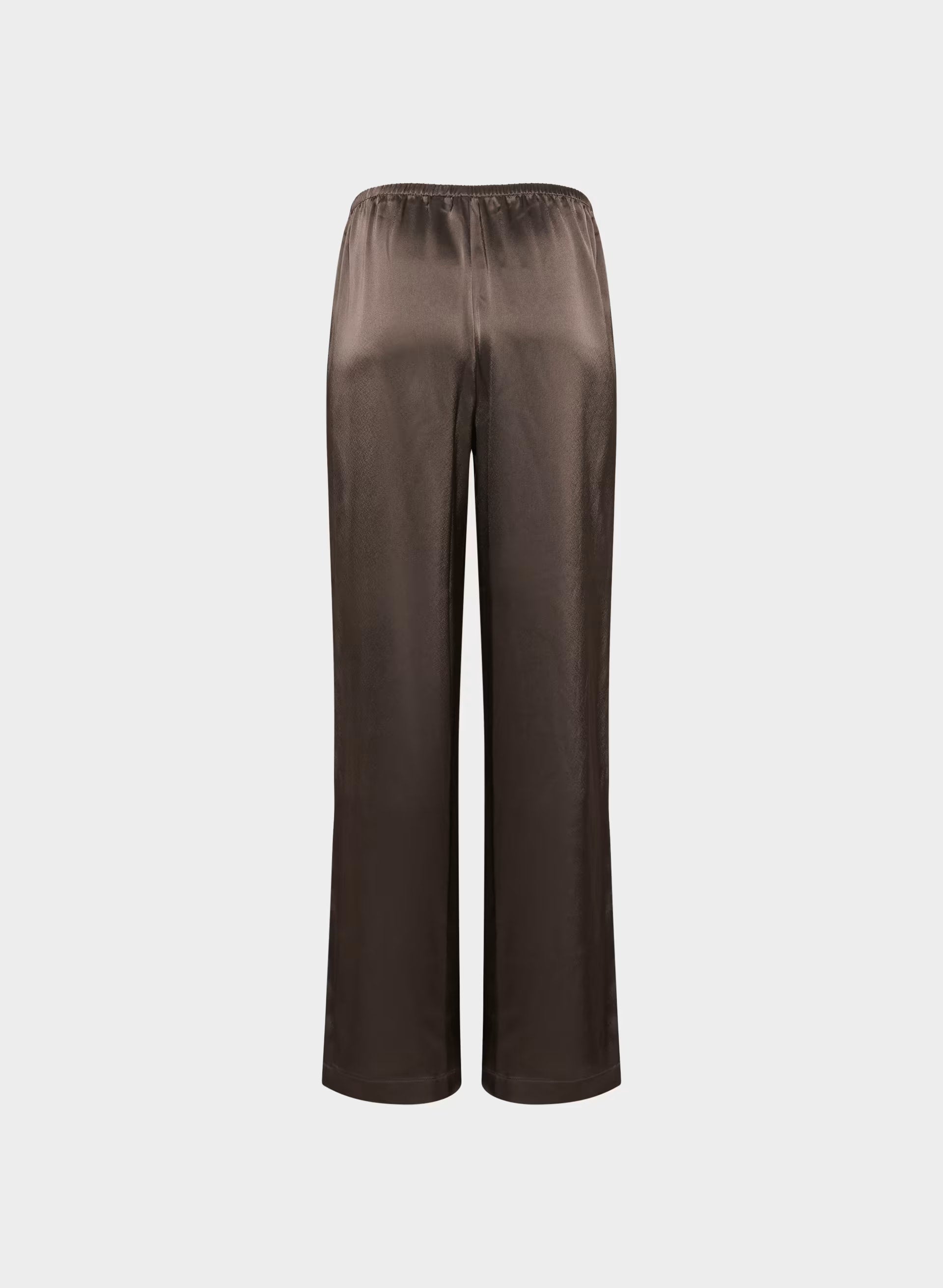 Archer Satin Pant - RICH MOCHA BROWN
