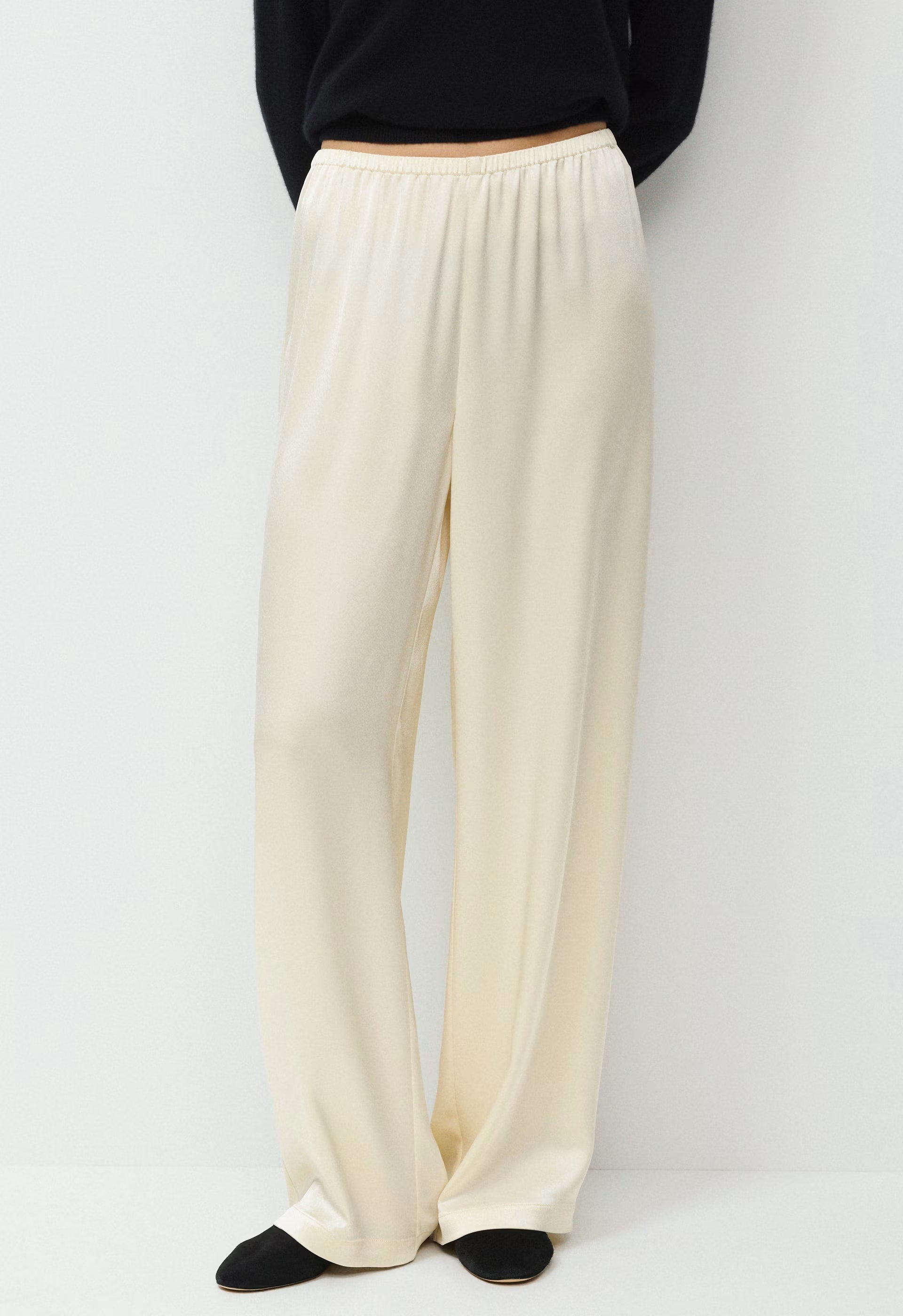 Archer Satin Pant - SEASIDE CREAM