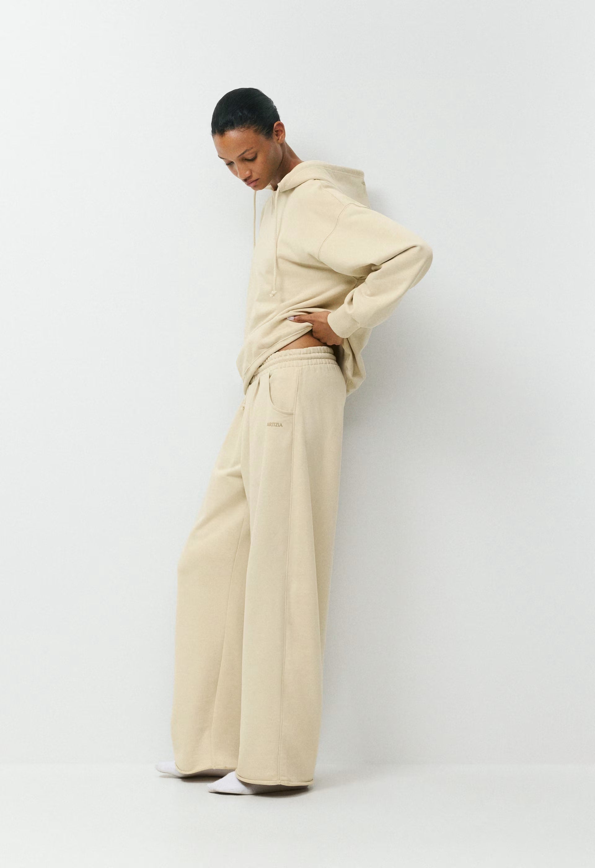 Terry Sweatfleece Mega Barrel Sweatpant - MULLEIN