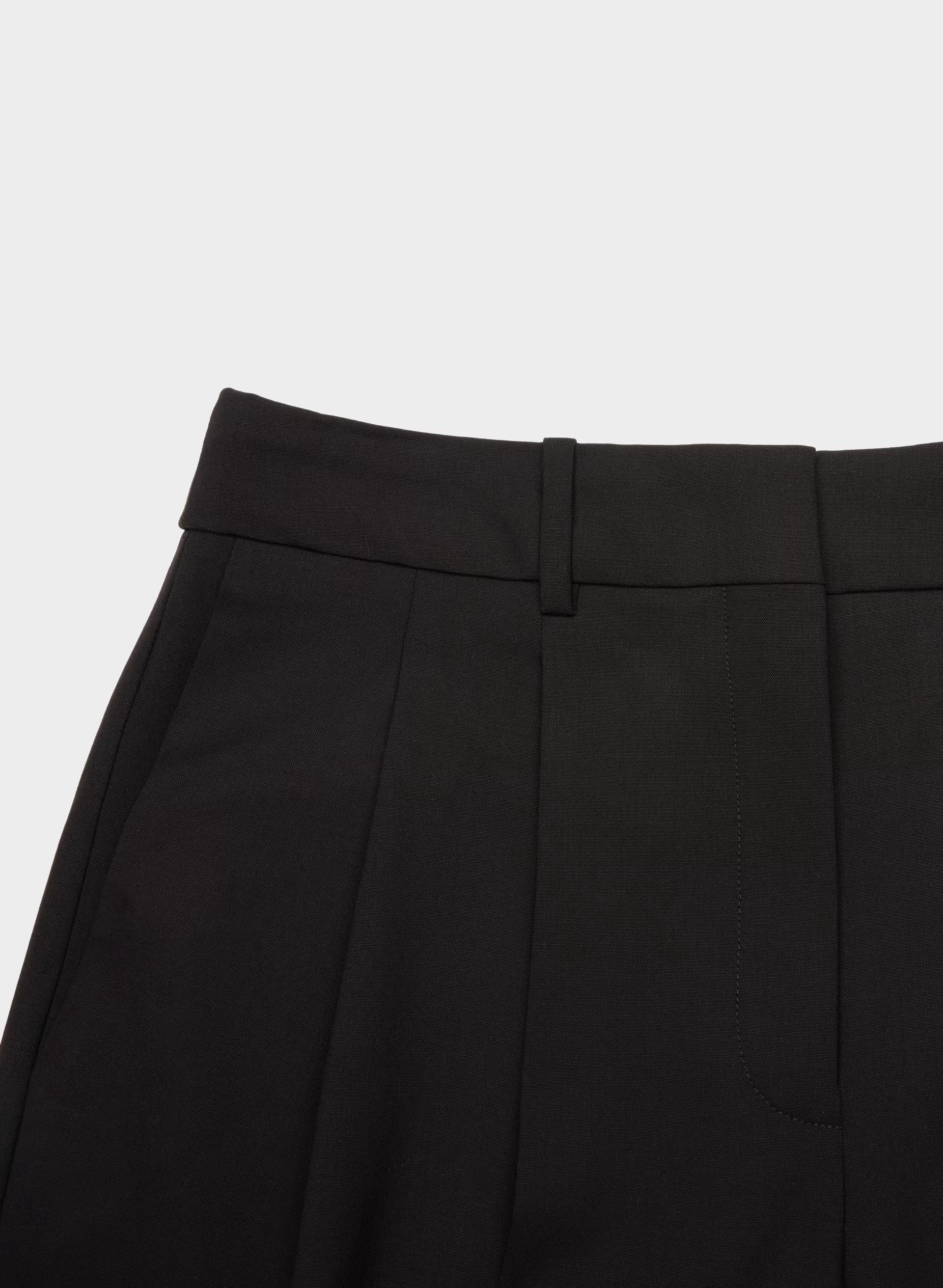 Milieu Wool Pant - BLACK