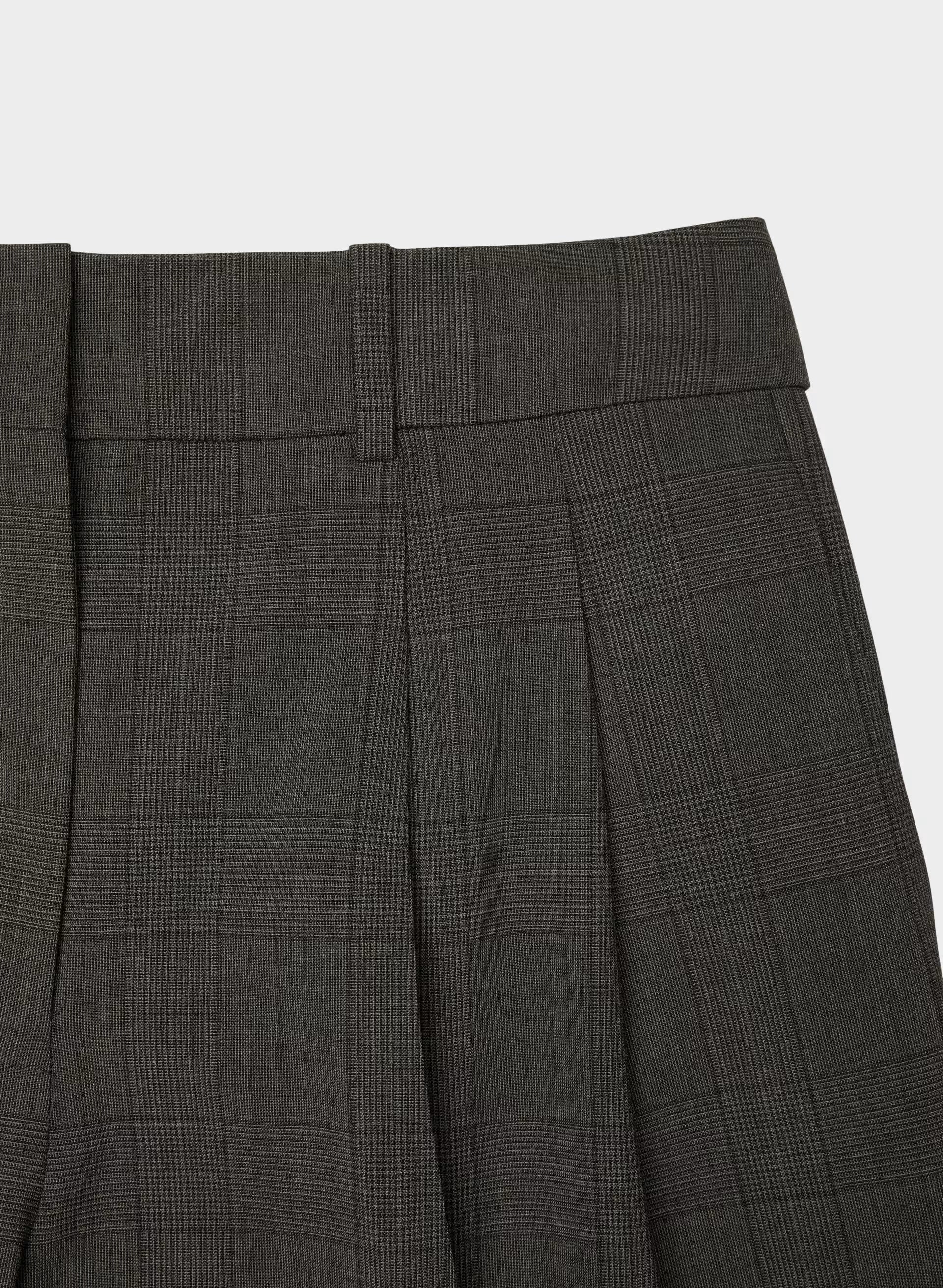 Milieu Wool Pant - HTR CHARCOAL/ HTR BLK