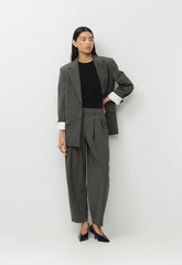 Milieu Wool Pant - HTR CHARCOAL/ HTR BLK