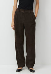 Vivian Pant - Suede - CACAO NIB BROWN