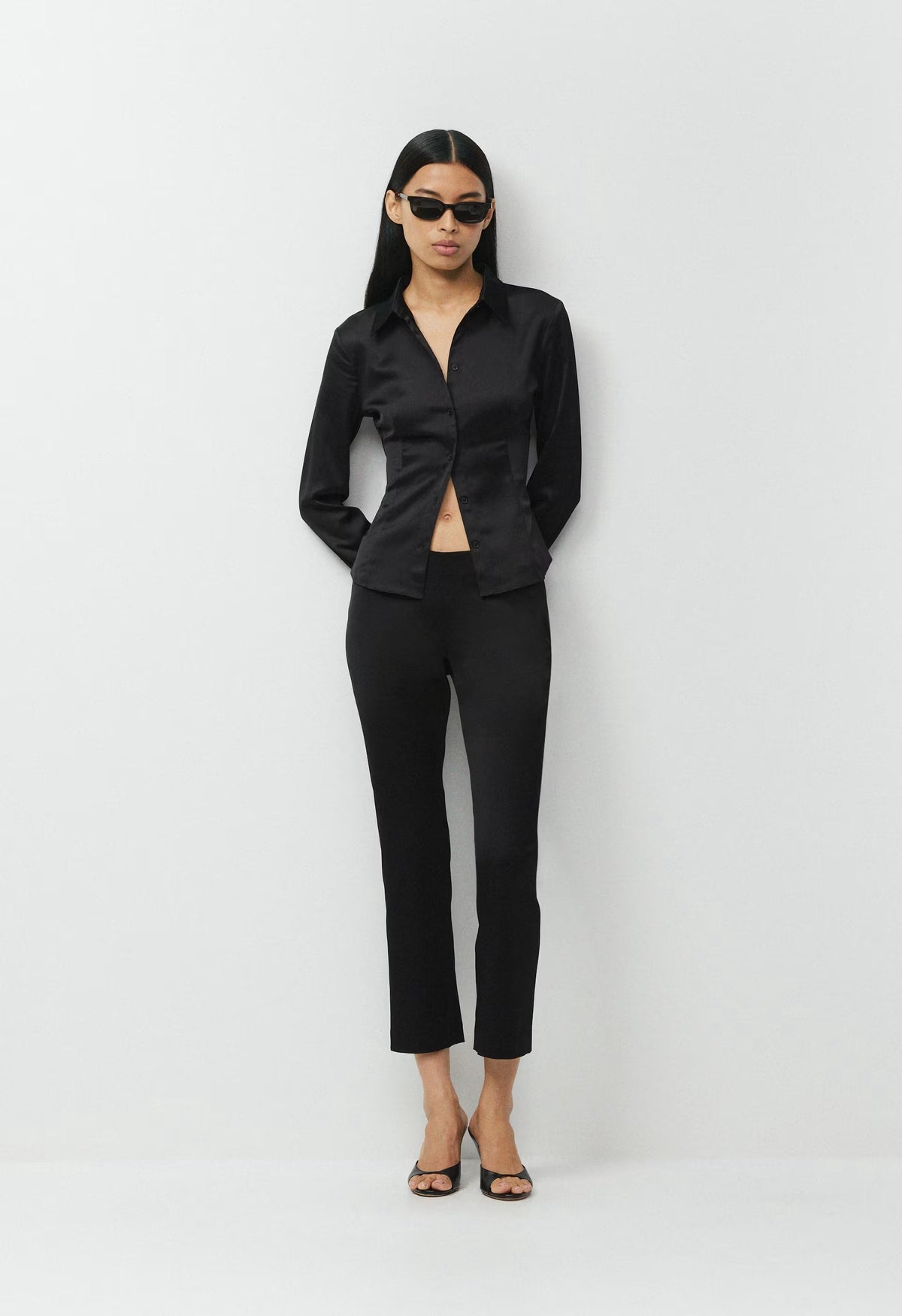 Applause Satin Pant - BLACK