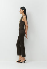 Applause Satin Pant - CACAO NIB BROWN