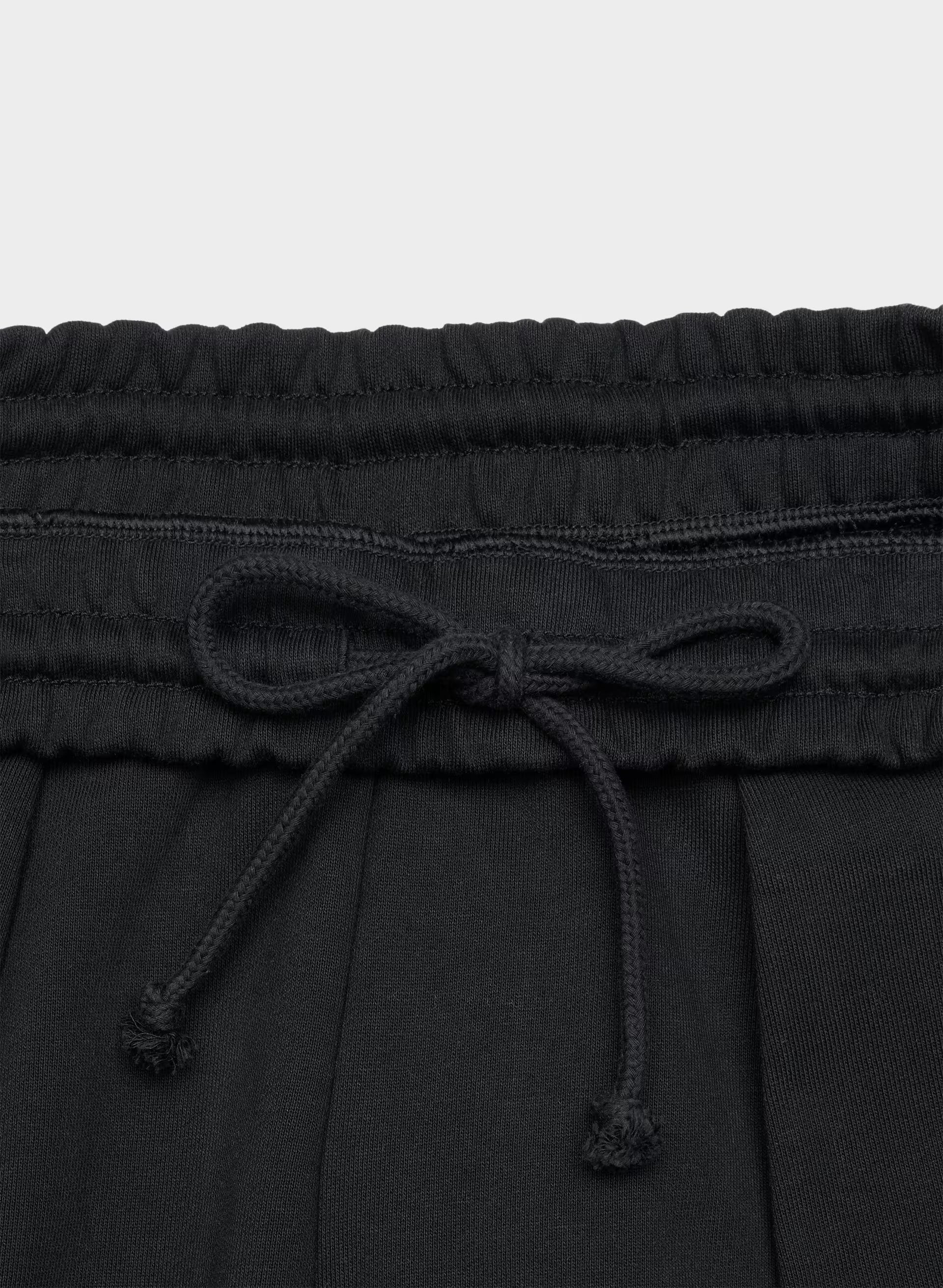 Terry Sweatfleece Mega Pleated Sweatpant - BLACK