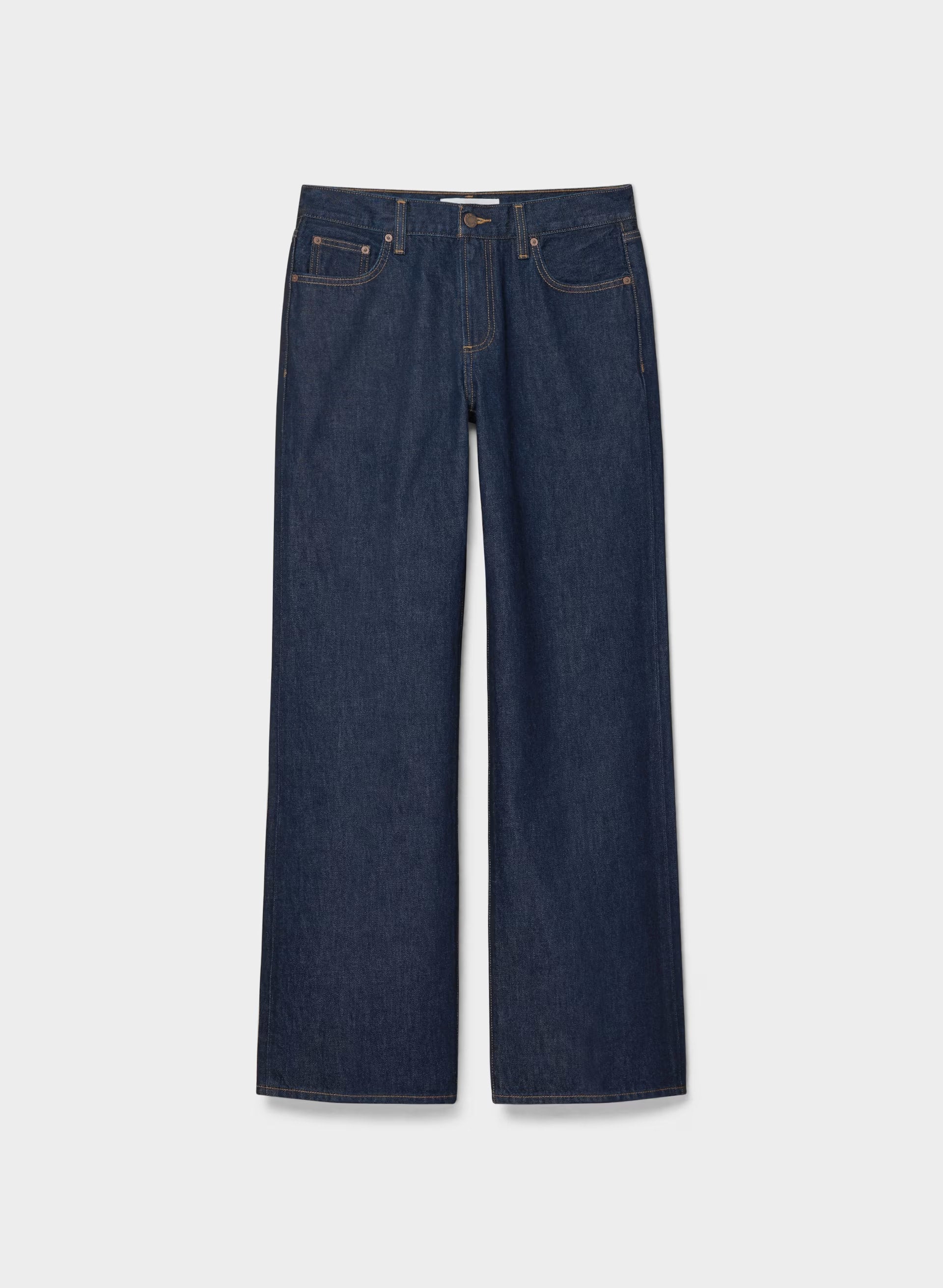 Denim Forum The Farrah Hi-Rise Wide Jean - NO-STRESS DARK BLUE