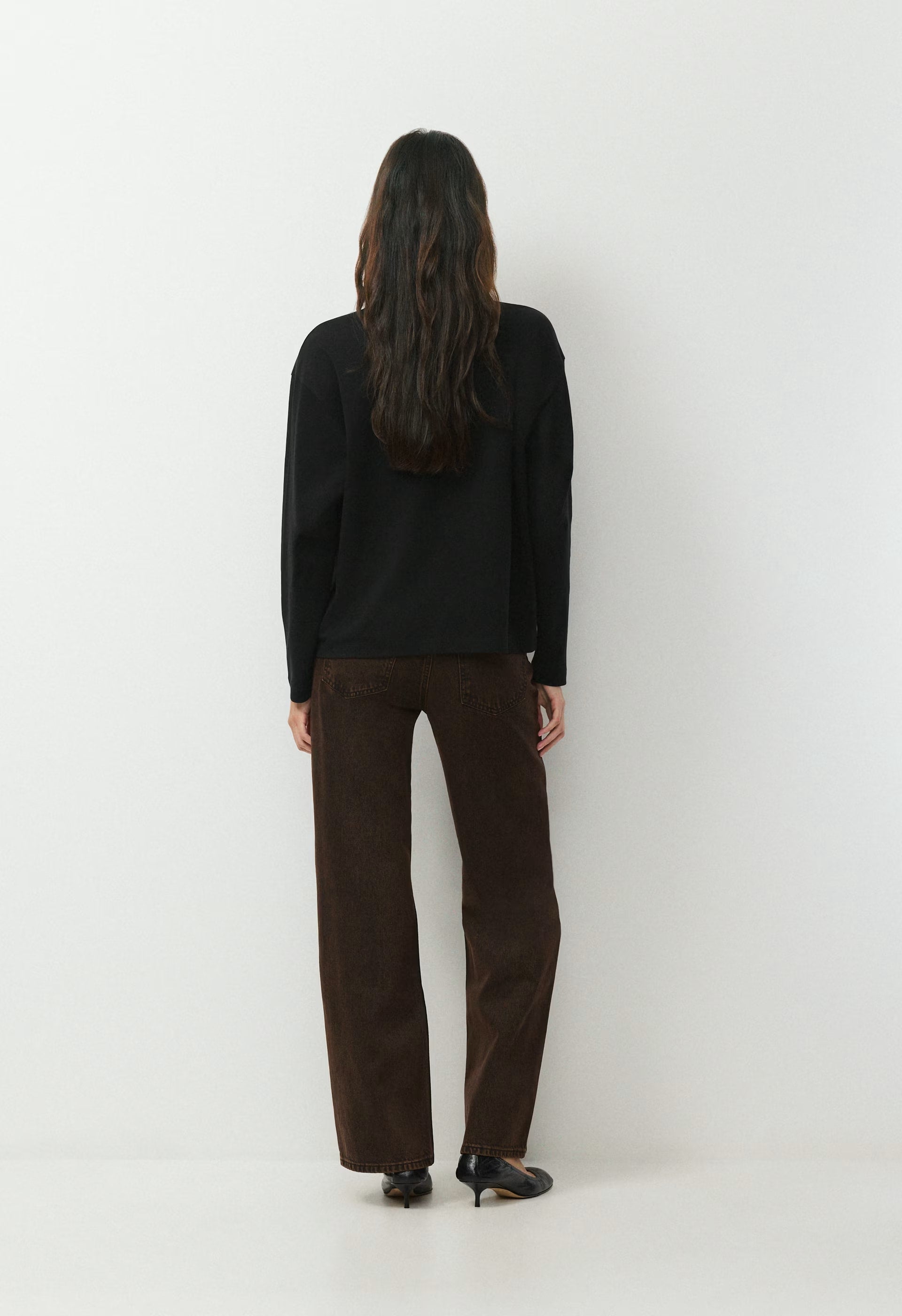 Denim Forum The Farrah Lo-Rise Wide Jean - ROOT BROWN
