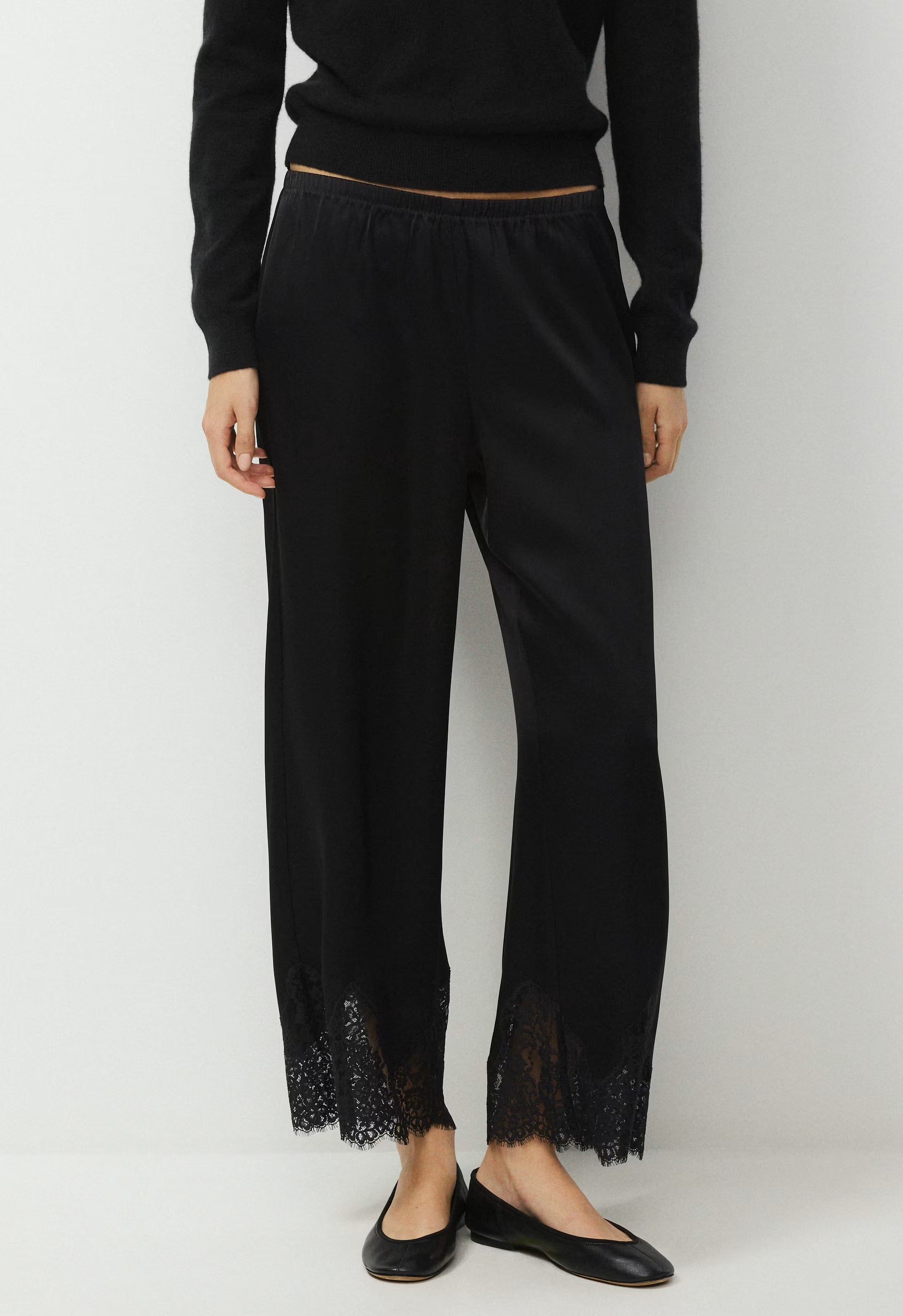 Archway Satin Pant - BLACK/BLACK