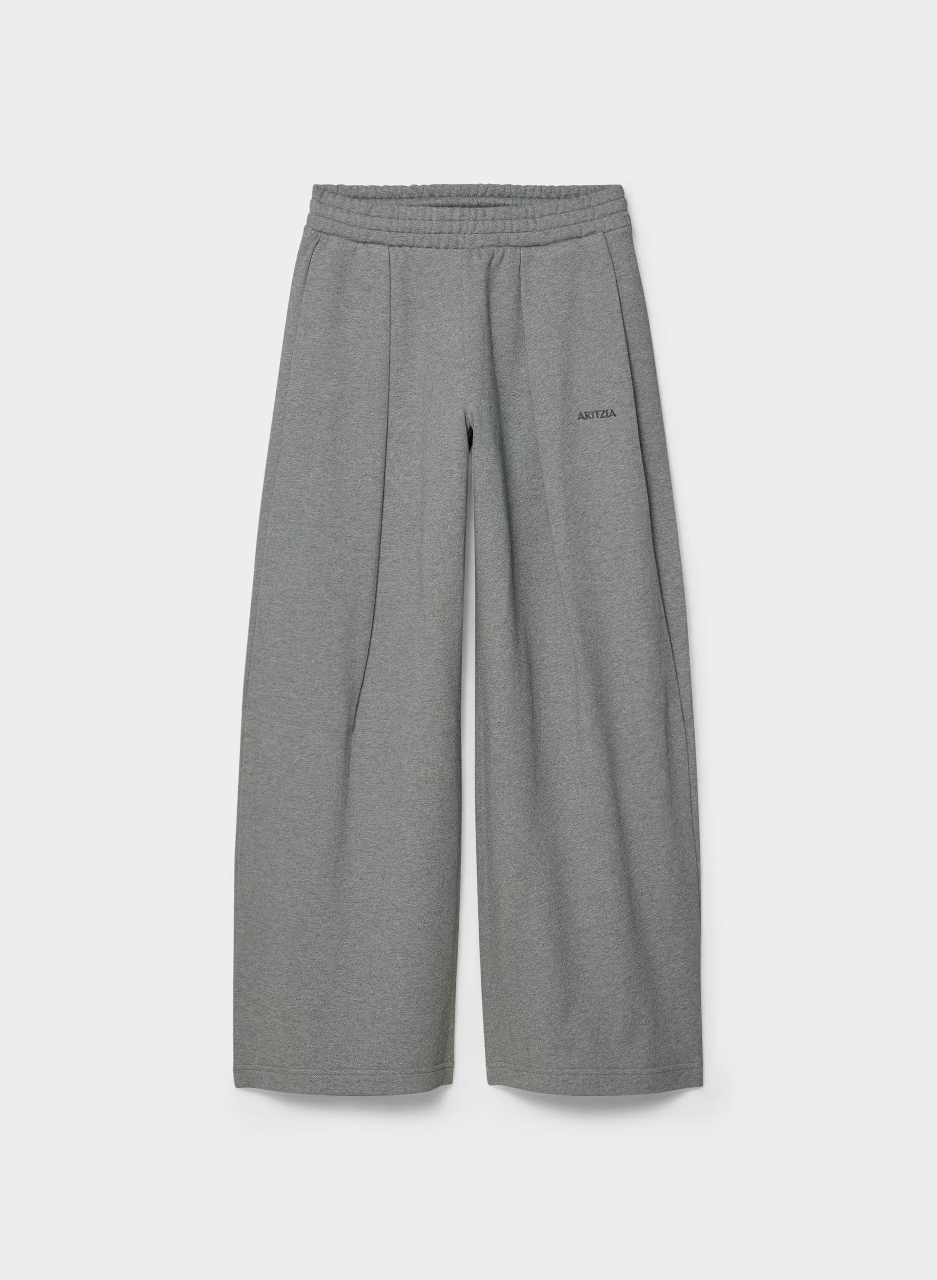Terry Sweatfleece Mega Pleated Sweatpant - HEATHER DARK GREY