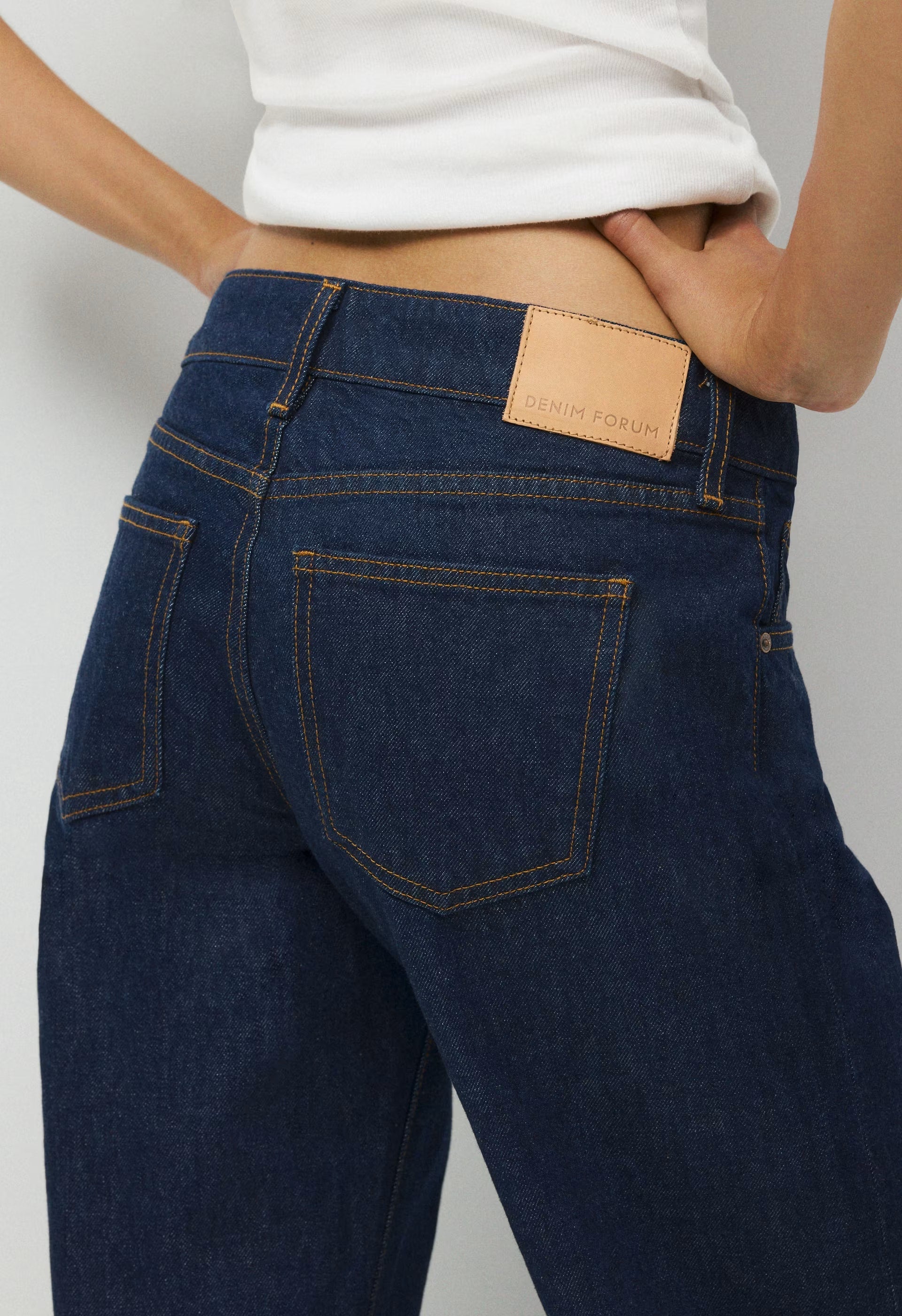 Denim Forum The ‘90s Relaxed Ultra Lo-Rise Wide Jean - NO-STRESS DARK BLUE