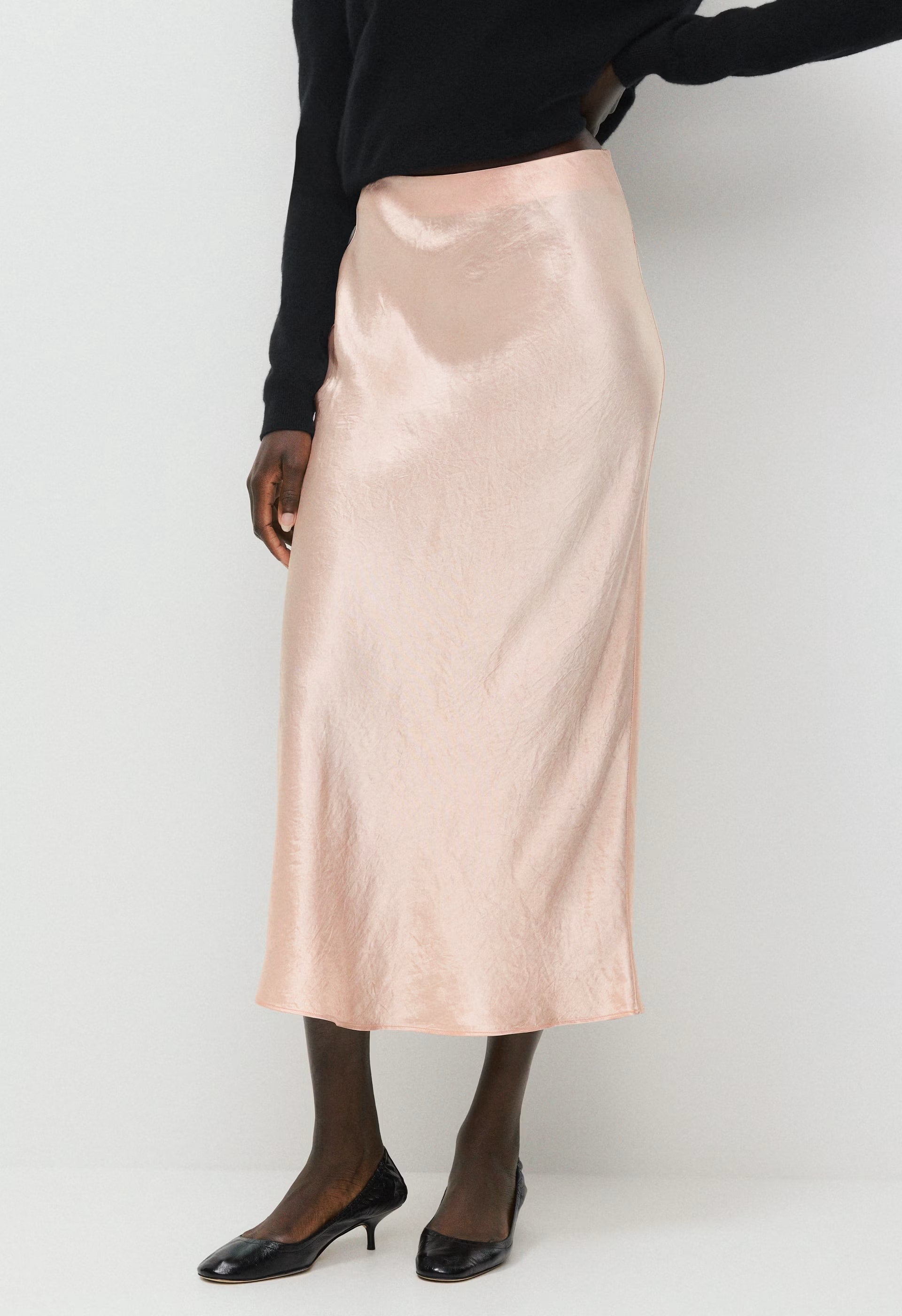 Slip Satin Maxi Skirt - BALLET PINK