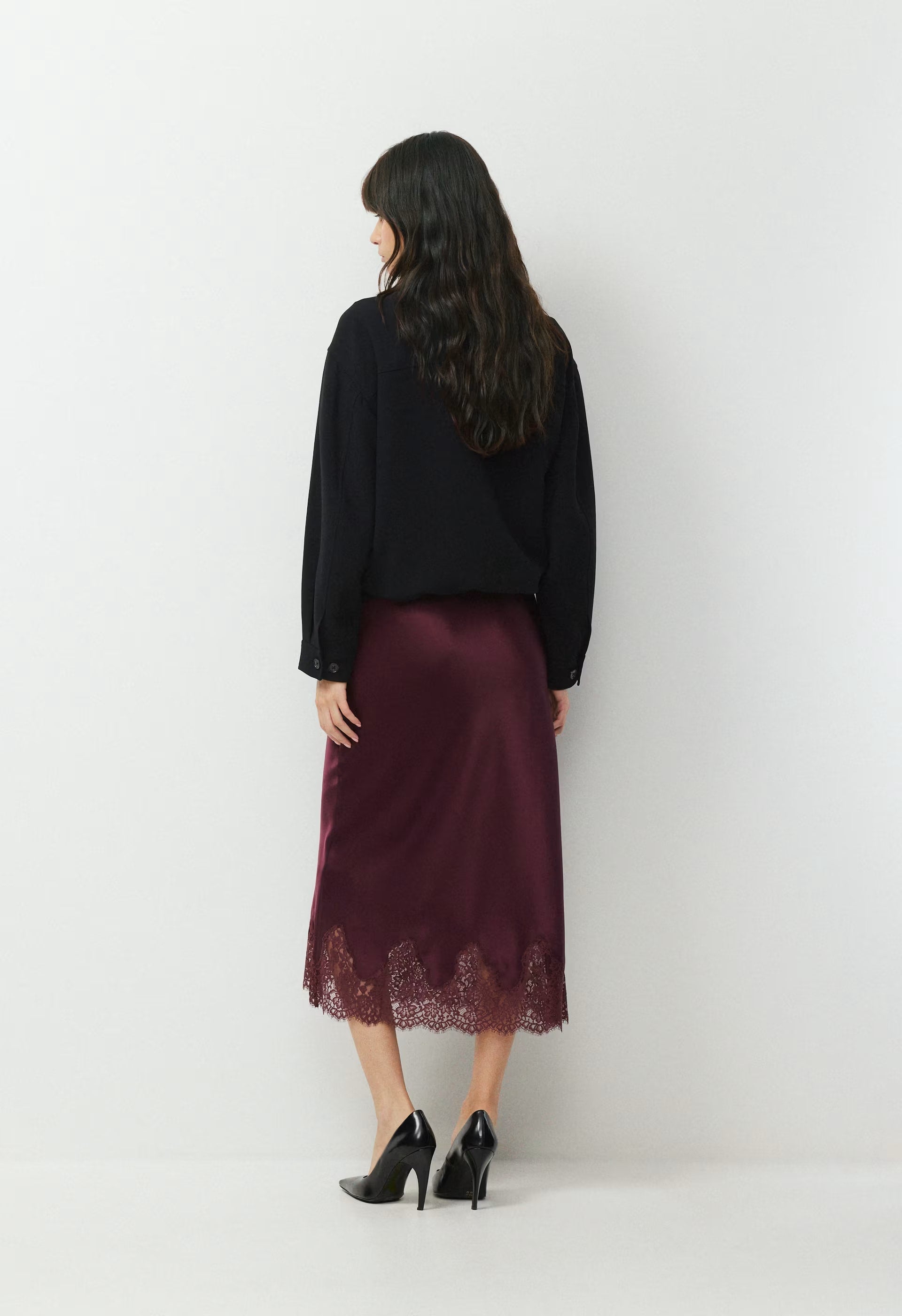 Henrietta Satin Skirt - GALA PLUM/GALA PLUM