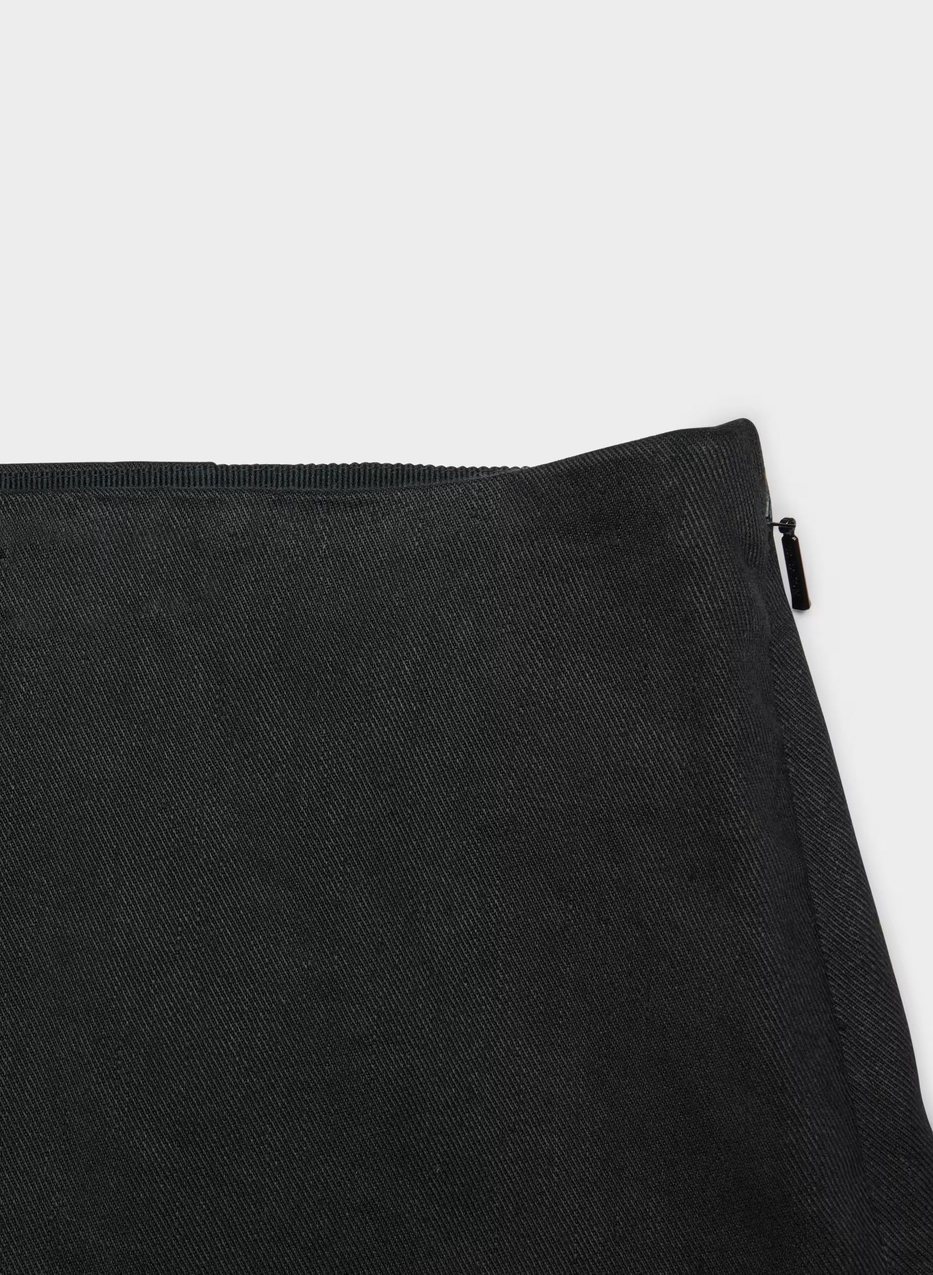 Jewel Linen Skort - BLACK