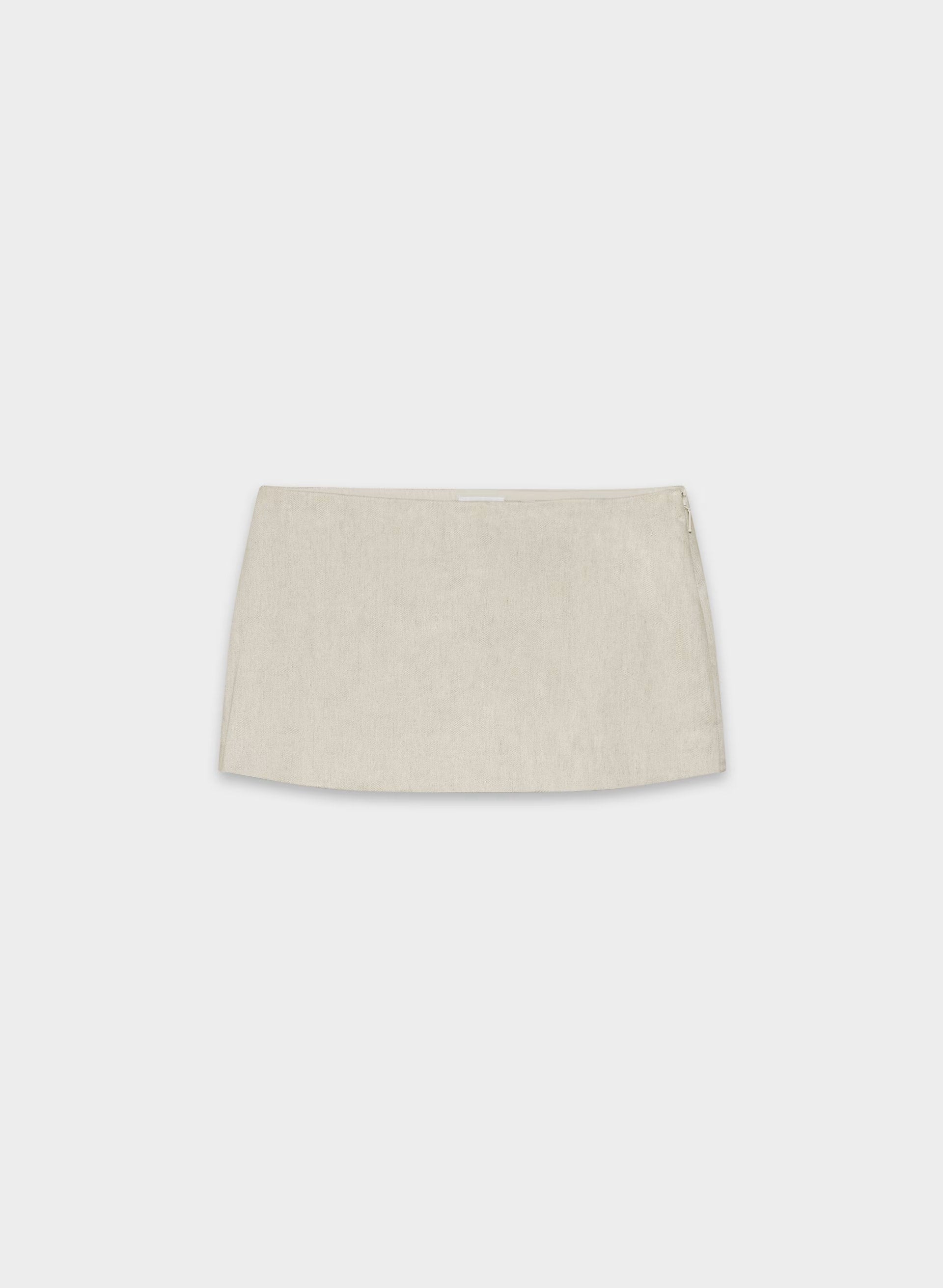 Jewel Linen Skort - UNDYED DARK ECRU