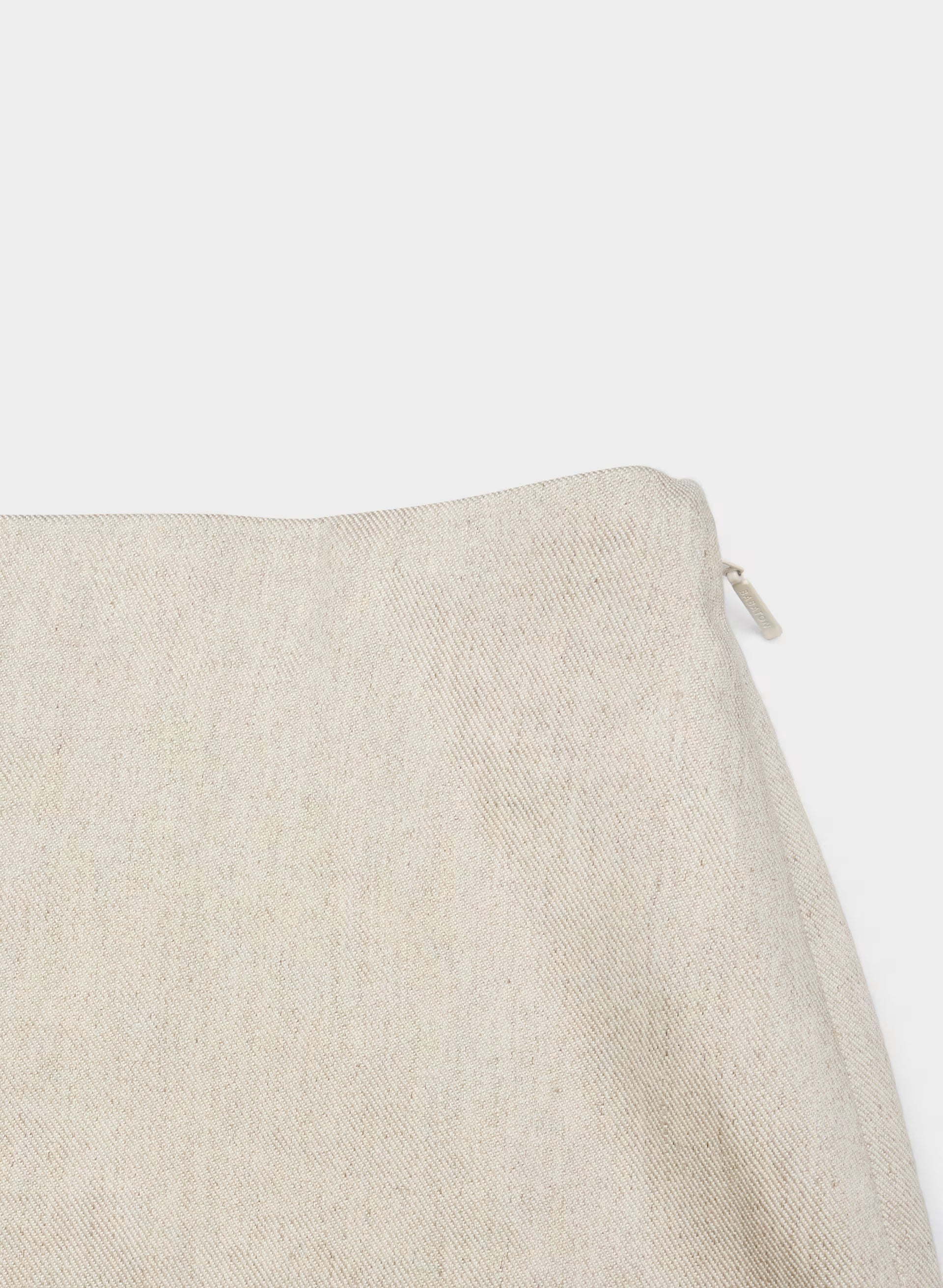 Jewel Linen Skort - UNDYED DARK ECRU