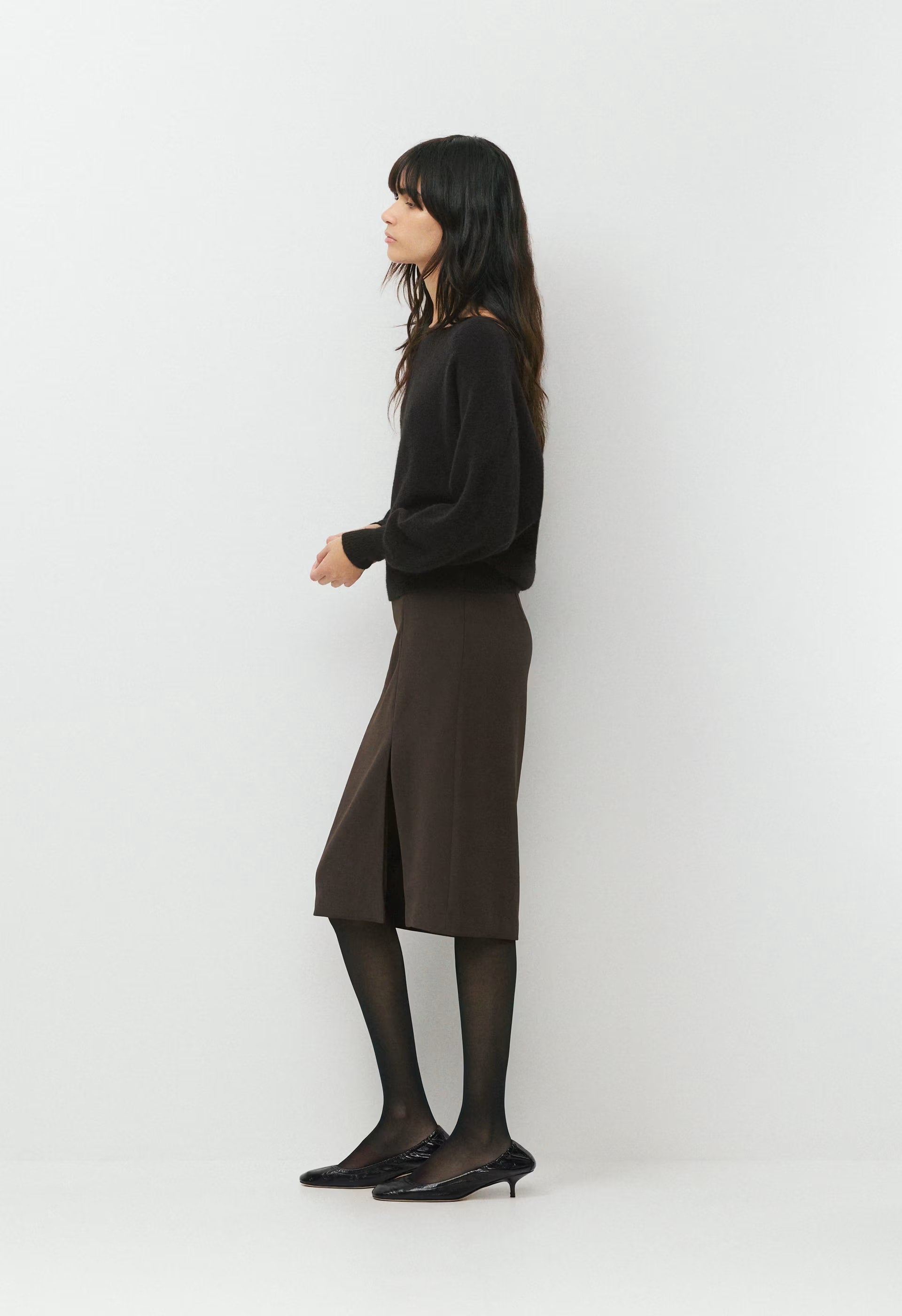 Scholar Skirt - Crepette™ - CACAO NIB BROWN