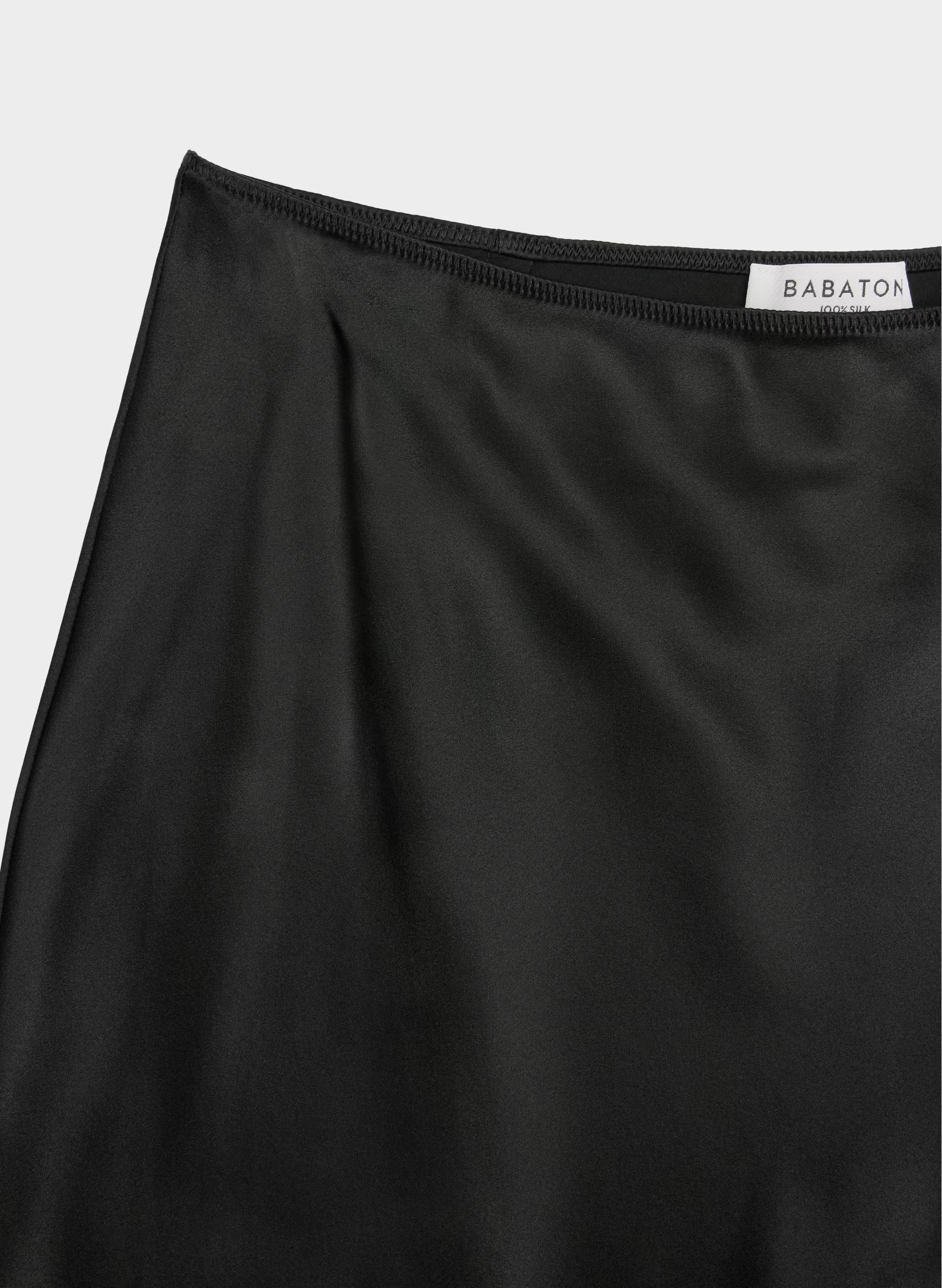Confluence Silk Skirt - BLACK