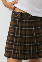 Olive Micro Skirt - RCH MCH BRN / CHLR BRN