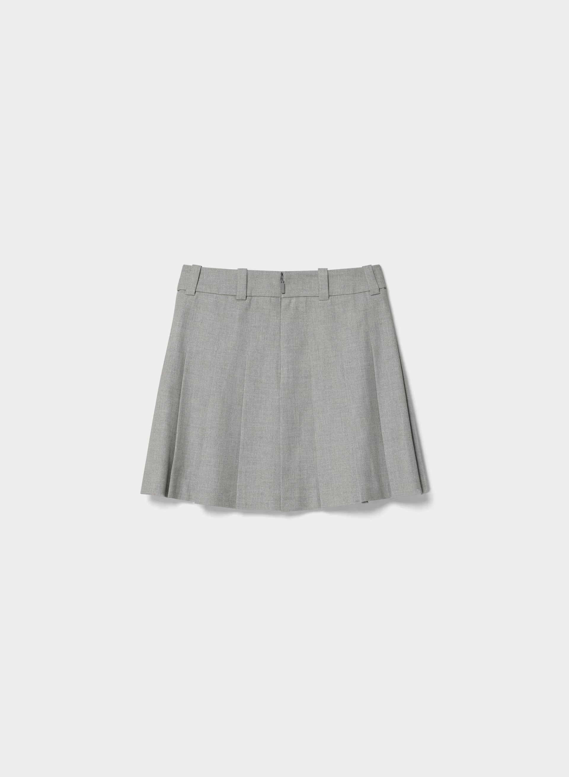 Olive Micro Skirt - HEATHER DARK GREY