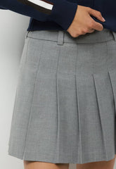 Olive Micro Skirt - HEATHER DARK GREY